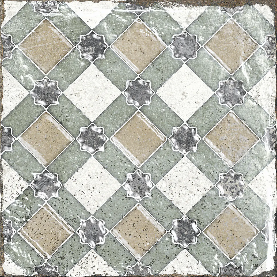 Bodenfliese Feinsteinzeug Marrakesh 20 x 20 cm blau-beige Bodenfliese Feinsteinzeug Marrakesh 20 x 20 cm blau-beige