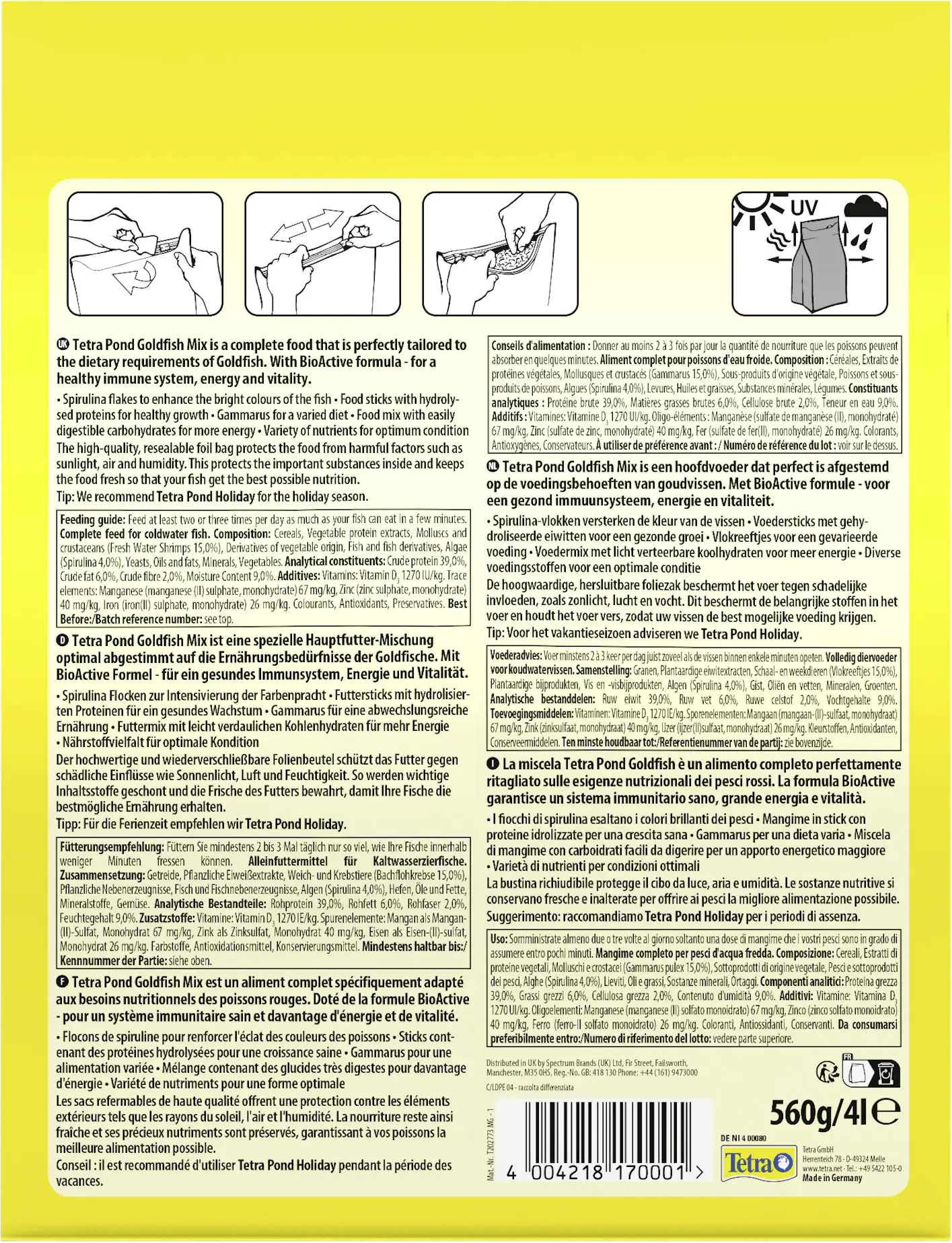 Tetra Pond Goldfish Mix 4 L Tetra Pond Goldfish Mix 4 L