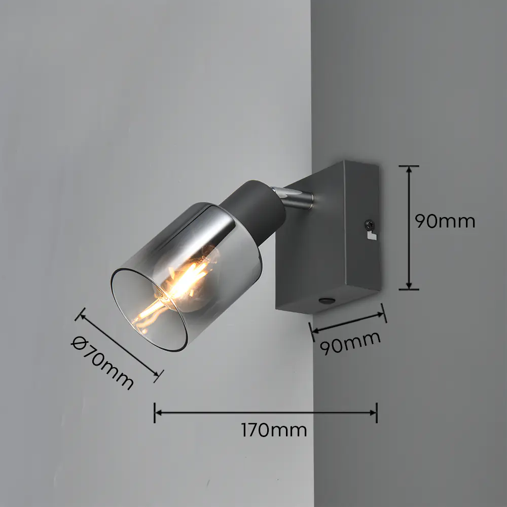 Reality Spot Cadiz E14 schwarz Metall Glas Reality Spot Cadiz E14 schwarz Metall Glas