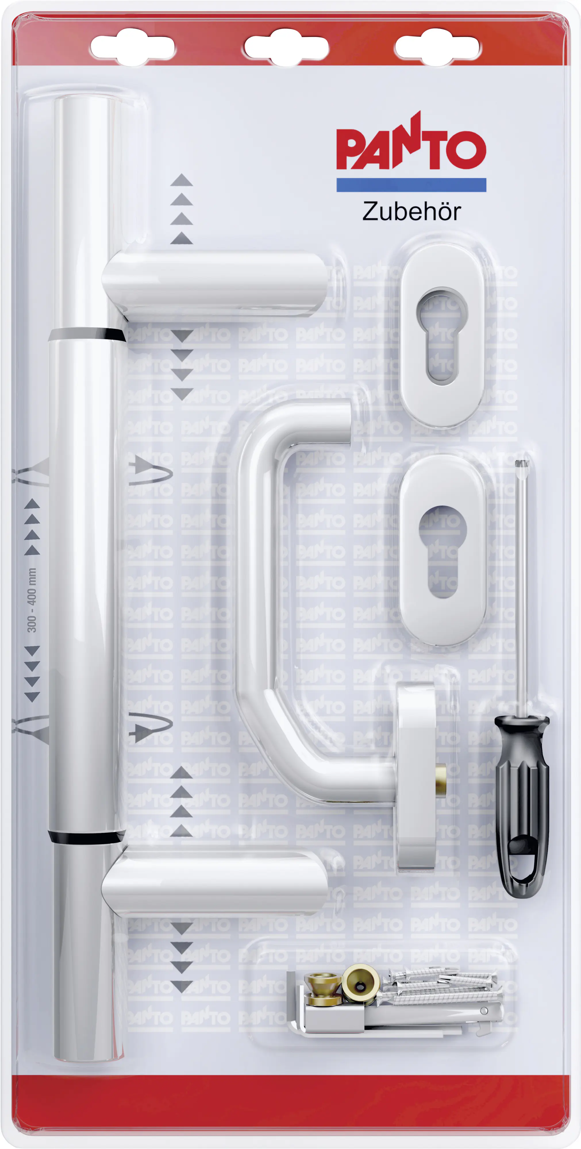Panto Stoßgriff-Set Edelstahl 30 - 40 cm verstellbar