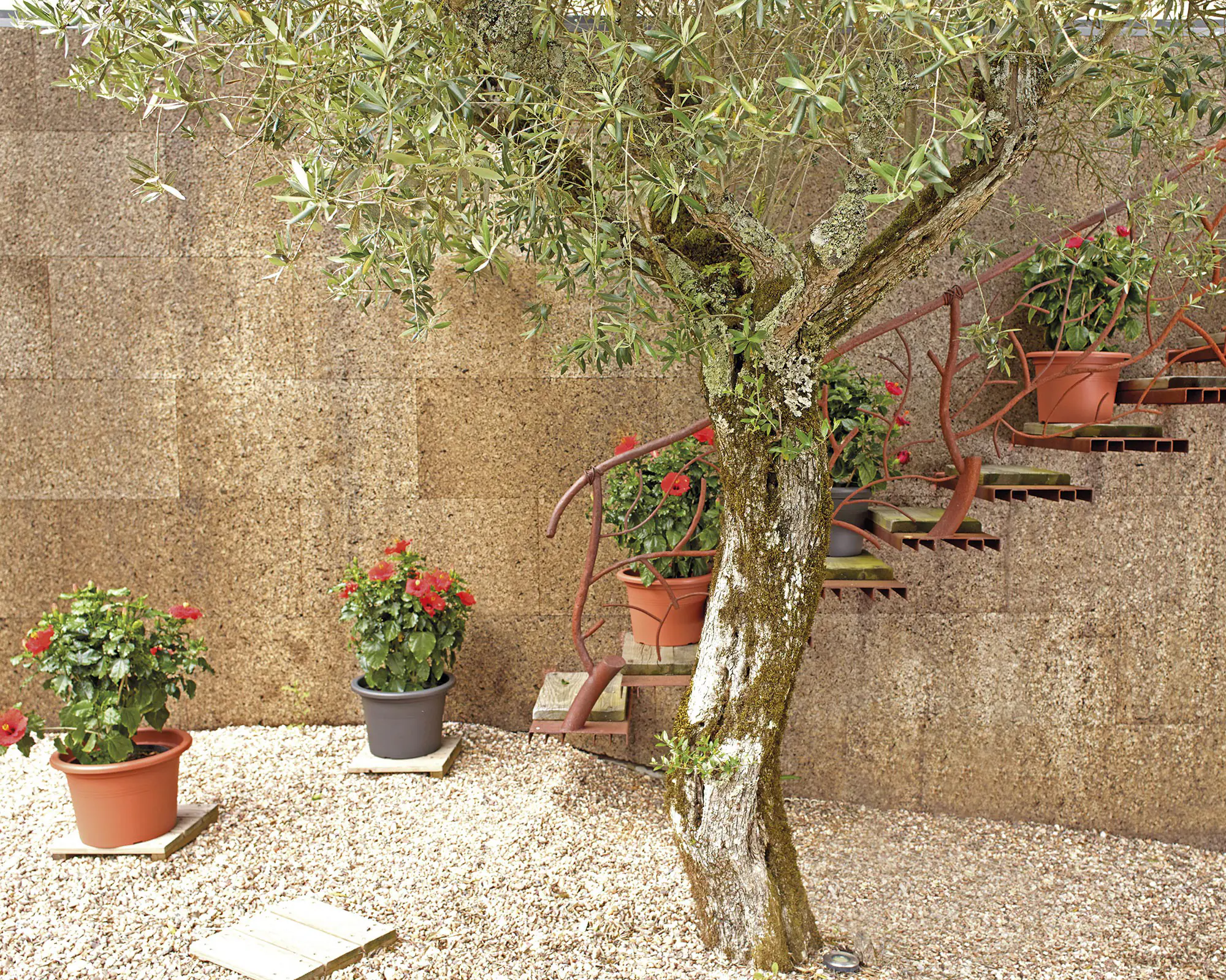 Artevasi Pflanztopf Venezia Cilindro Kunststoff terrakotta matt Ø 50 x 36 cm