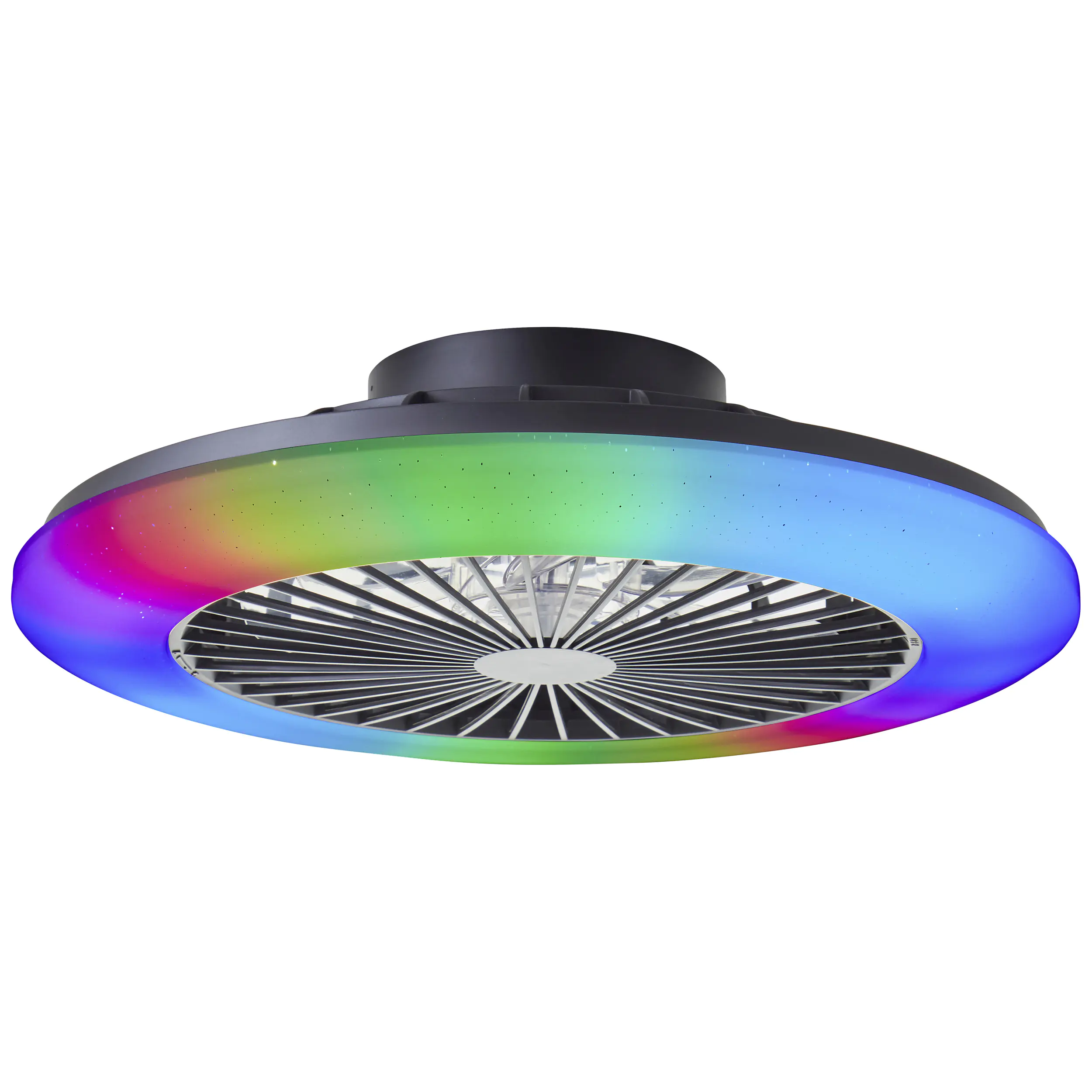 Brilliant LED Deckenleuchte mit Ventilator Salerno Ø 48,5 cm 40 W schwarz
