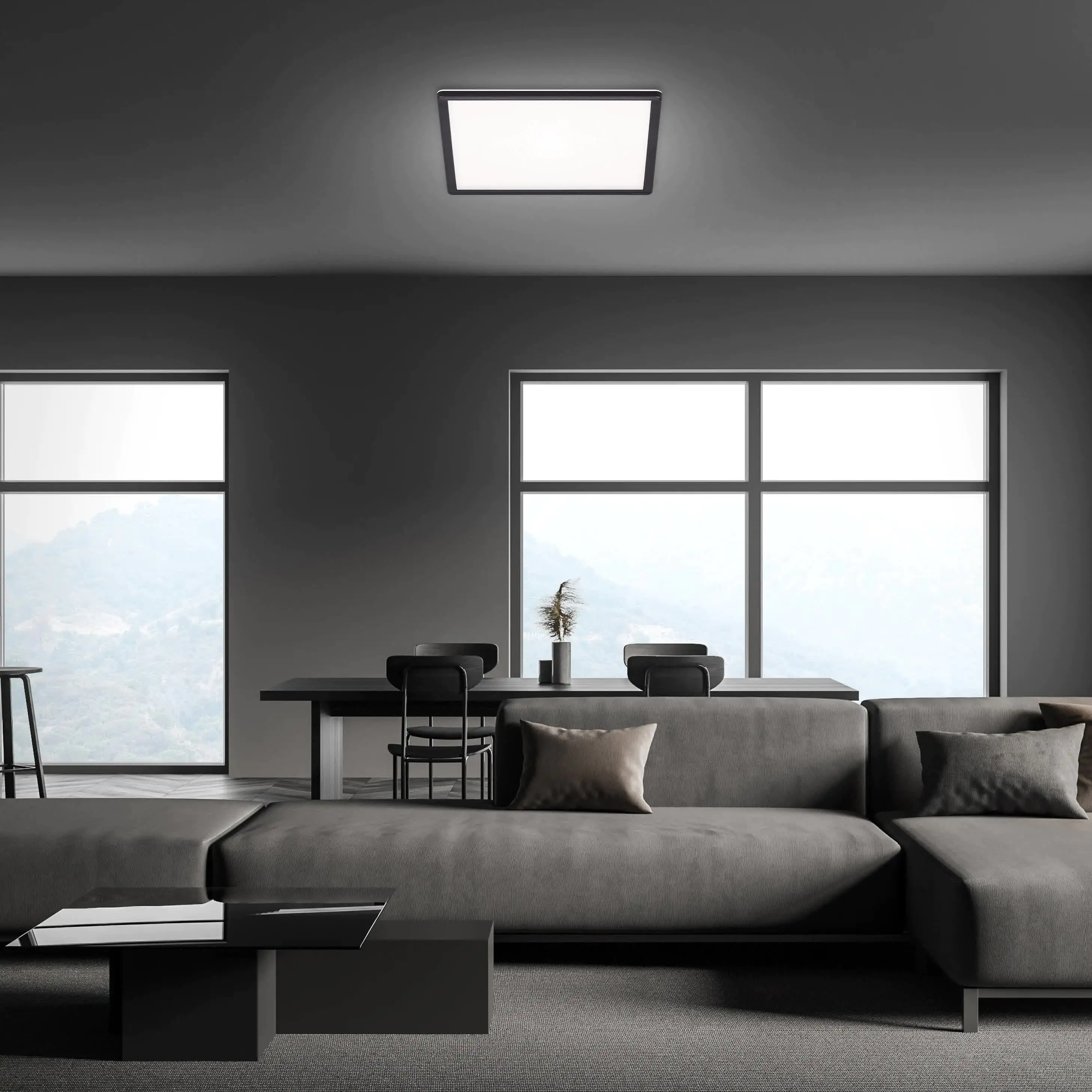 Di-Ka ultraflaches LED Panel Slim 42 x 42 cm schwarz mit Backlight Di-Ka ultraflaches LED Panel Slim 42 x 42 cm schwarz mit Backlight