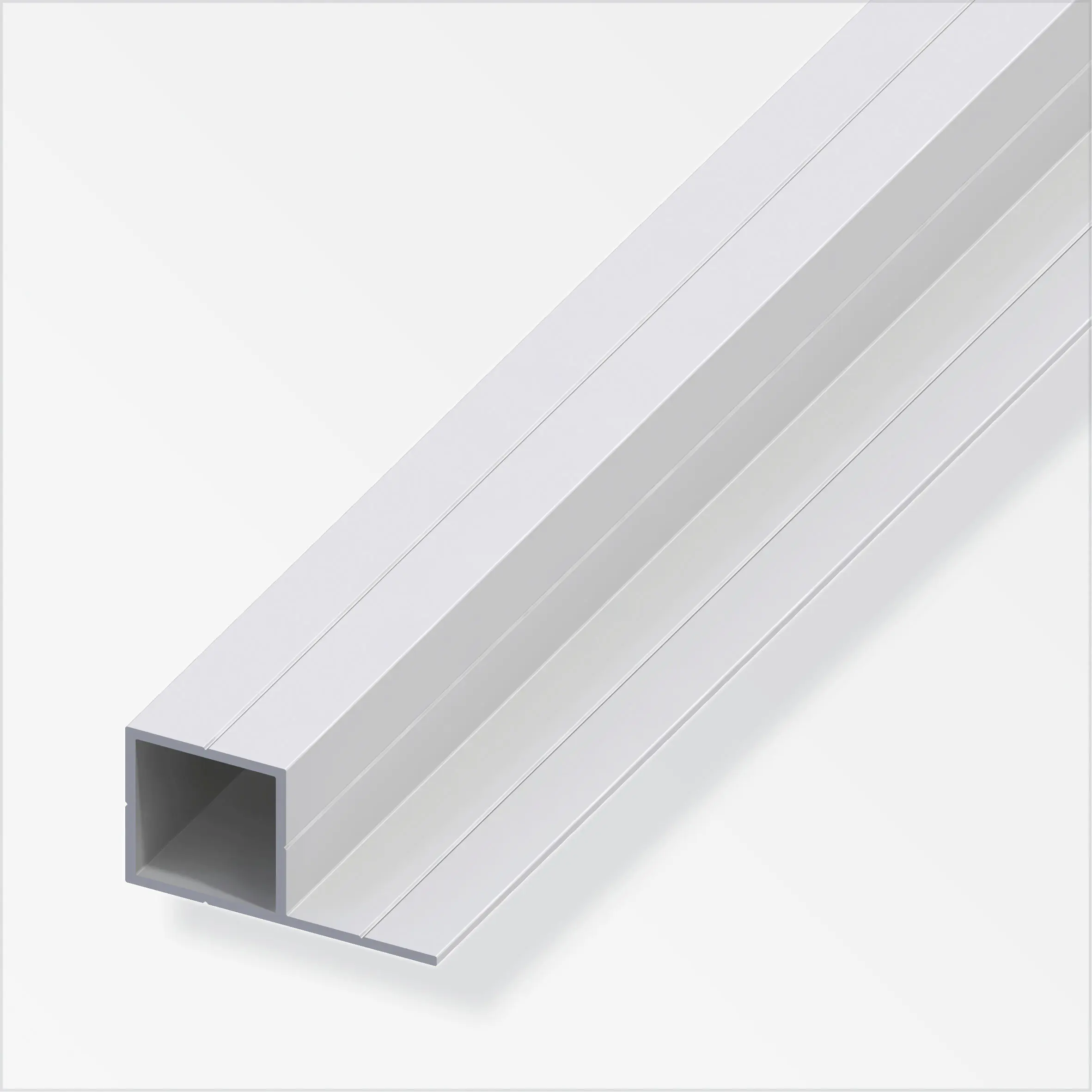 alfer Quadratrohr, 1 Schenkel 1 m, 23.5 x 45.5 x 1.5 mm Alu eloxiert silber