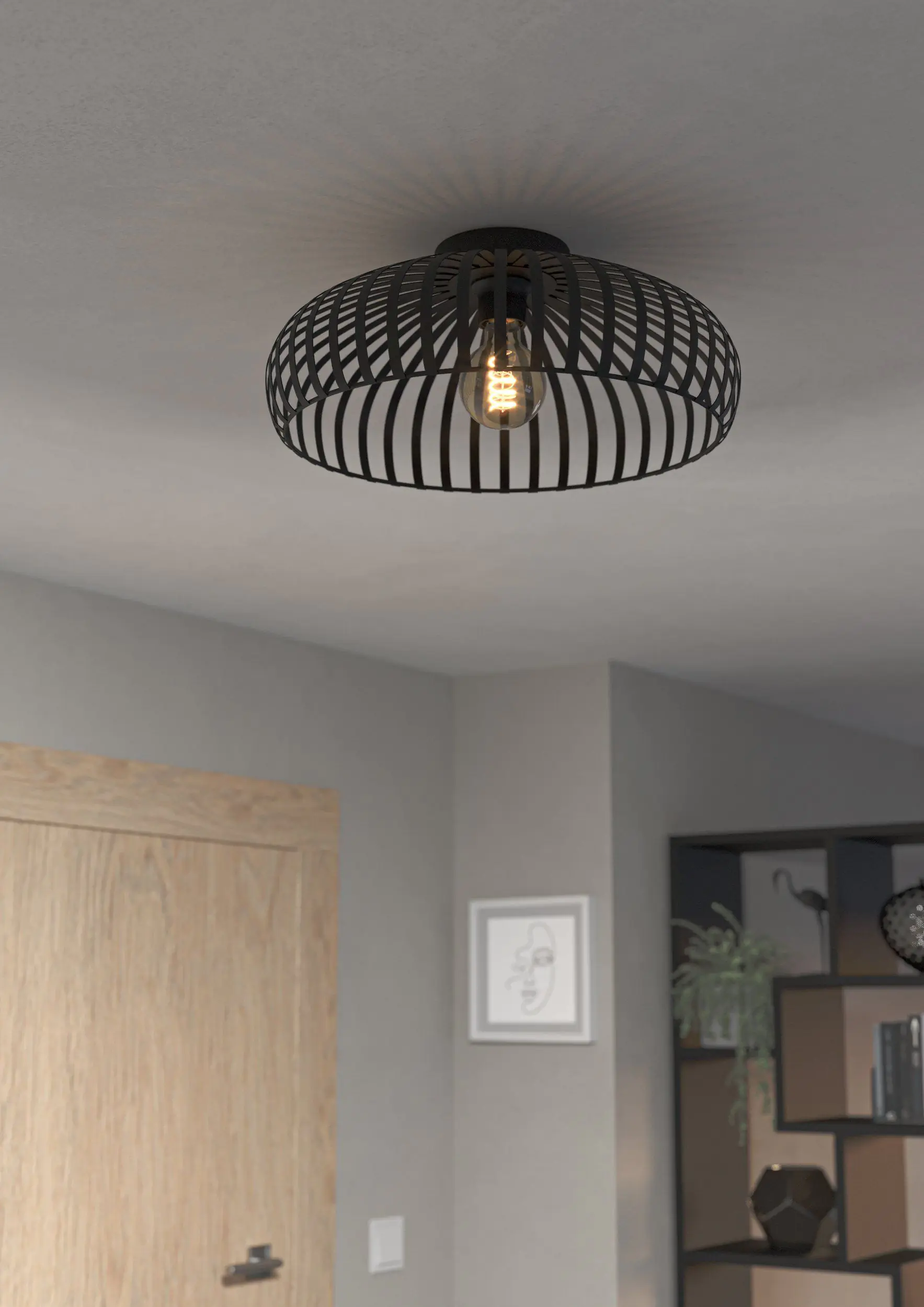 Eglo Deckenleuchte Mogano 3 schwarz Ø 43 cm