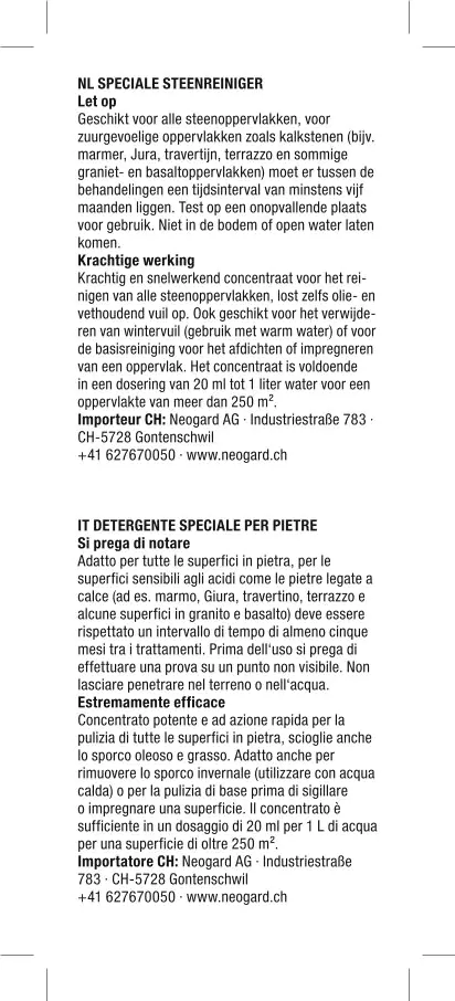 Gloria Spezial-Reiniger für Naturstein, Beton und Kunststein 1 L Gloria Spezial-Reiniger für Naturstein, Beton und Kunststein 1 L