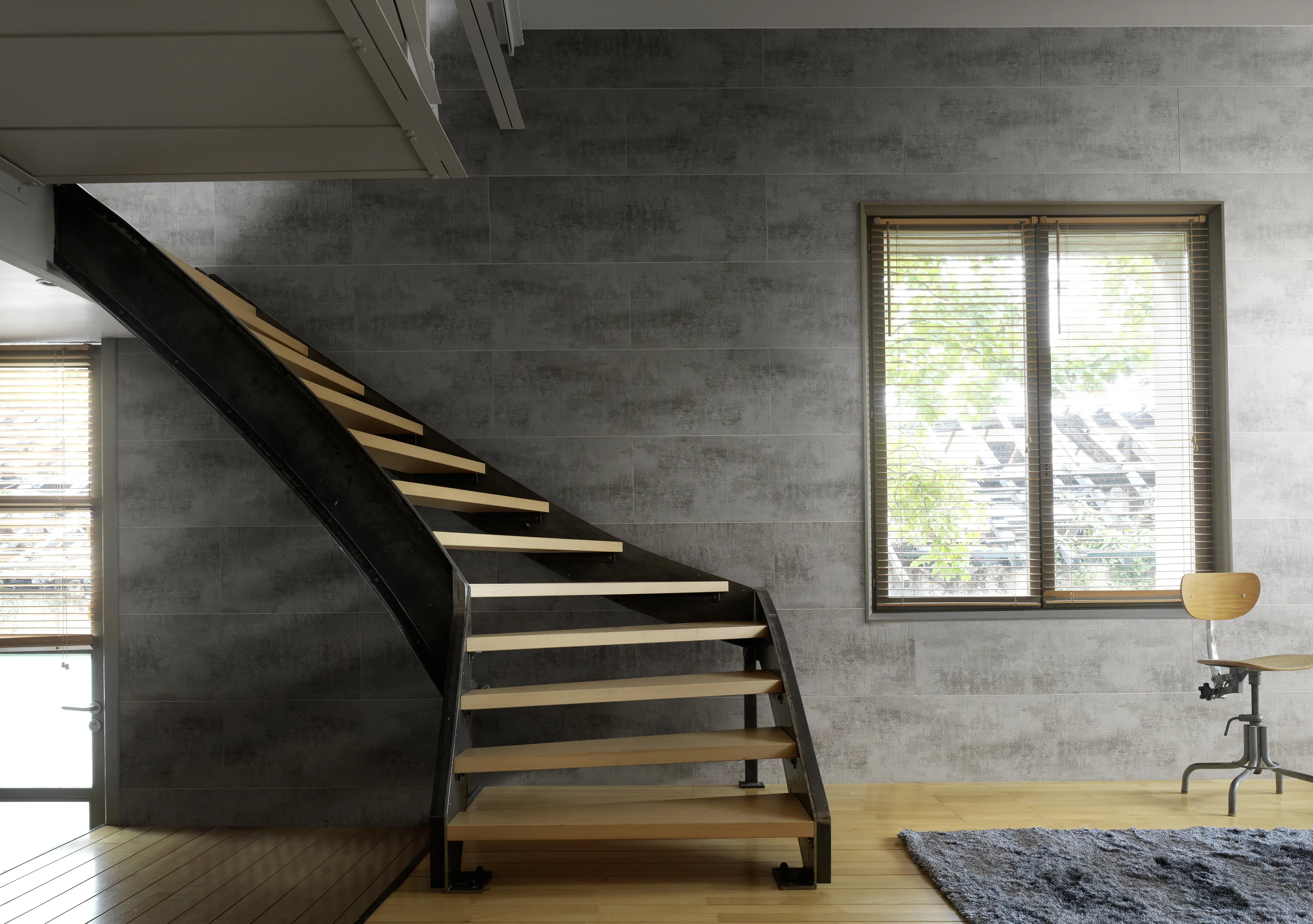 Grosfillex Kunststoffpaneele Element 120 x 37,5 cm 8 mm, Beton dunkel