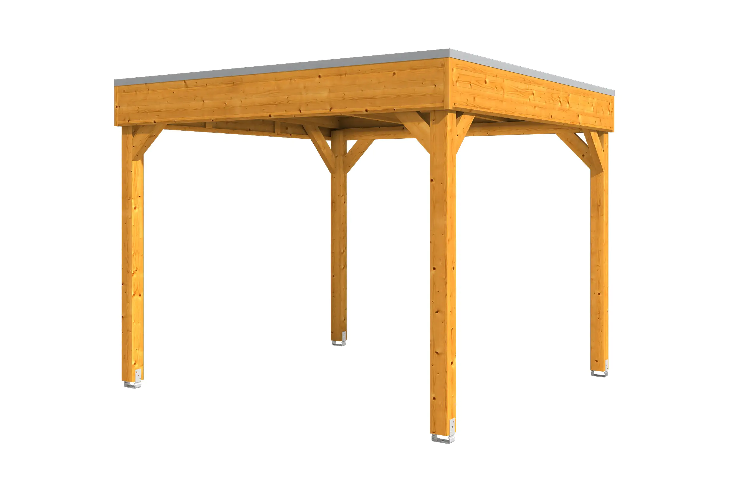 4018211006465_02 SKAN HOLZ Pavillon Toulouse 302 x 302 cm, lasiert in Eiche hell