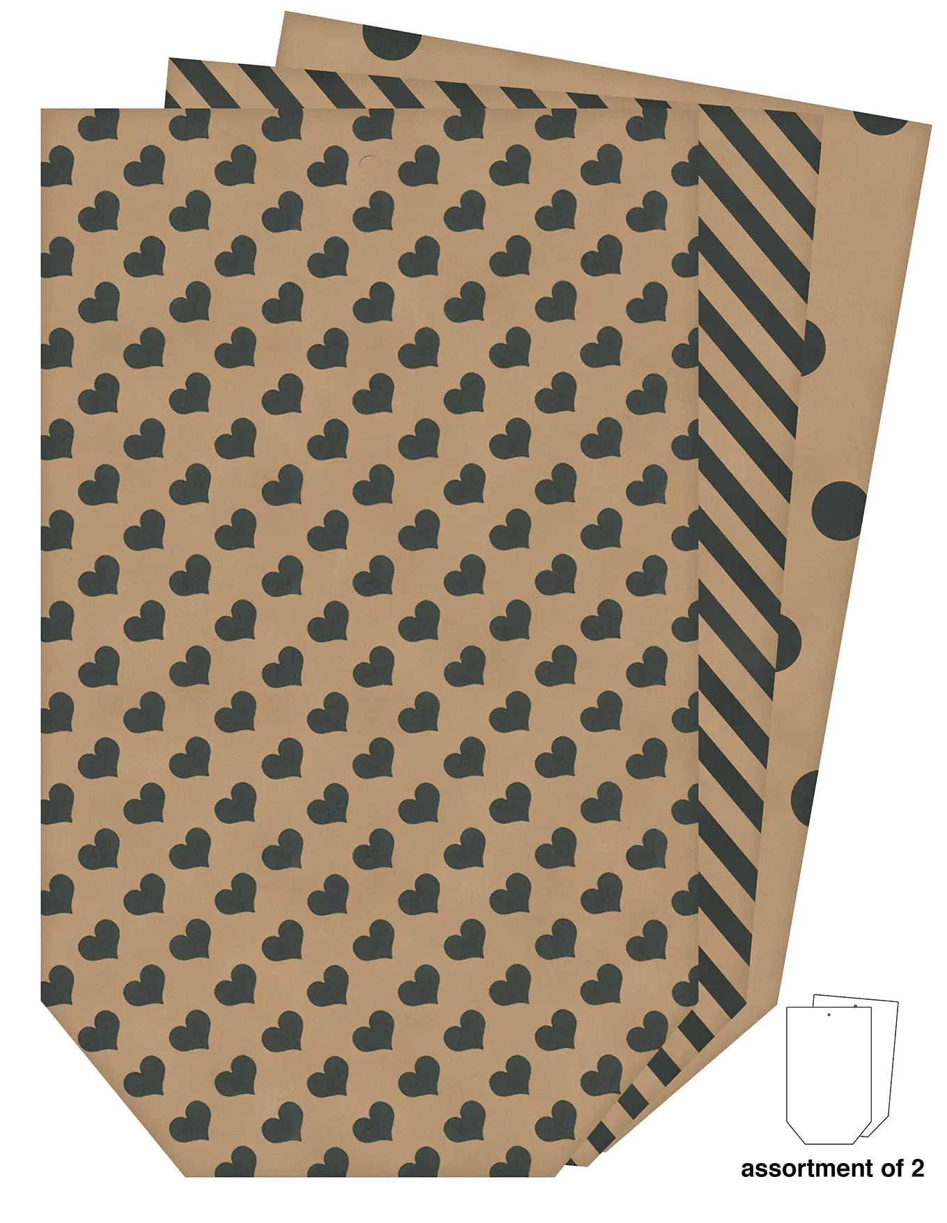 Braun & Company Geschenktasche natur 16 x 26 cm