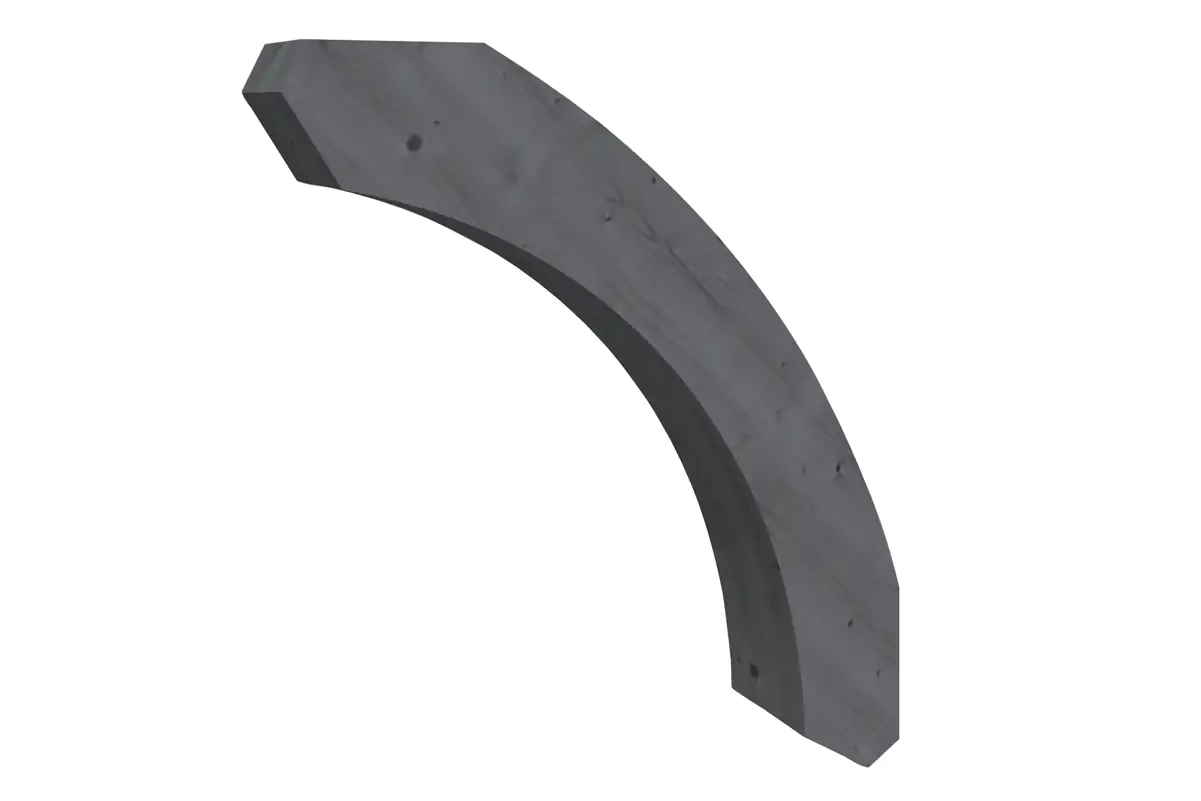 SKAN HOLZ Rundes Kopfband 8 x 5,5 x 75 cm, lasiert in Schiefergrau