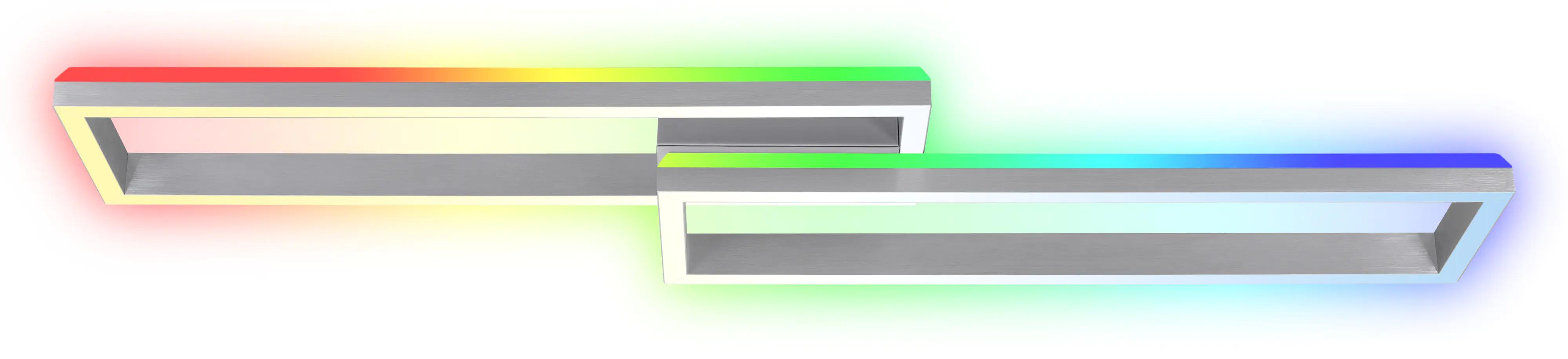 Briloner LED Deckenleuchte Frame Back 119,5 cm, alu, RGB CCT