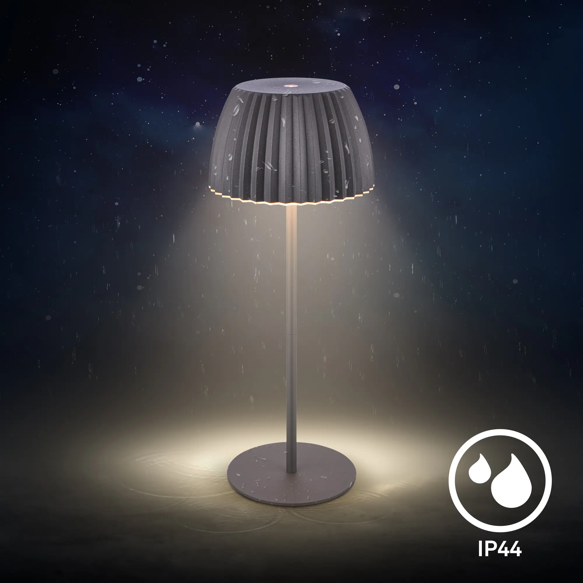 Briloner LED-Tischleuchte Riffle mit Akku anthrazit dimmbar