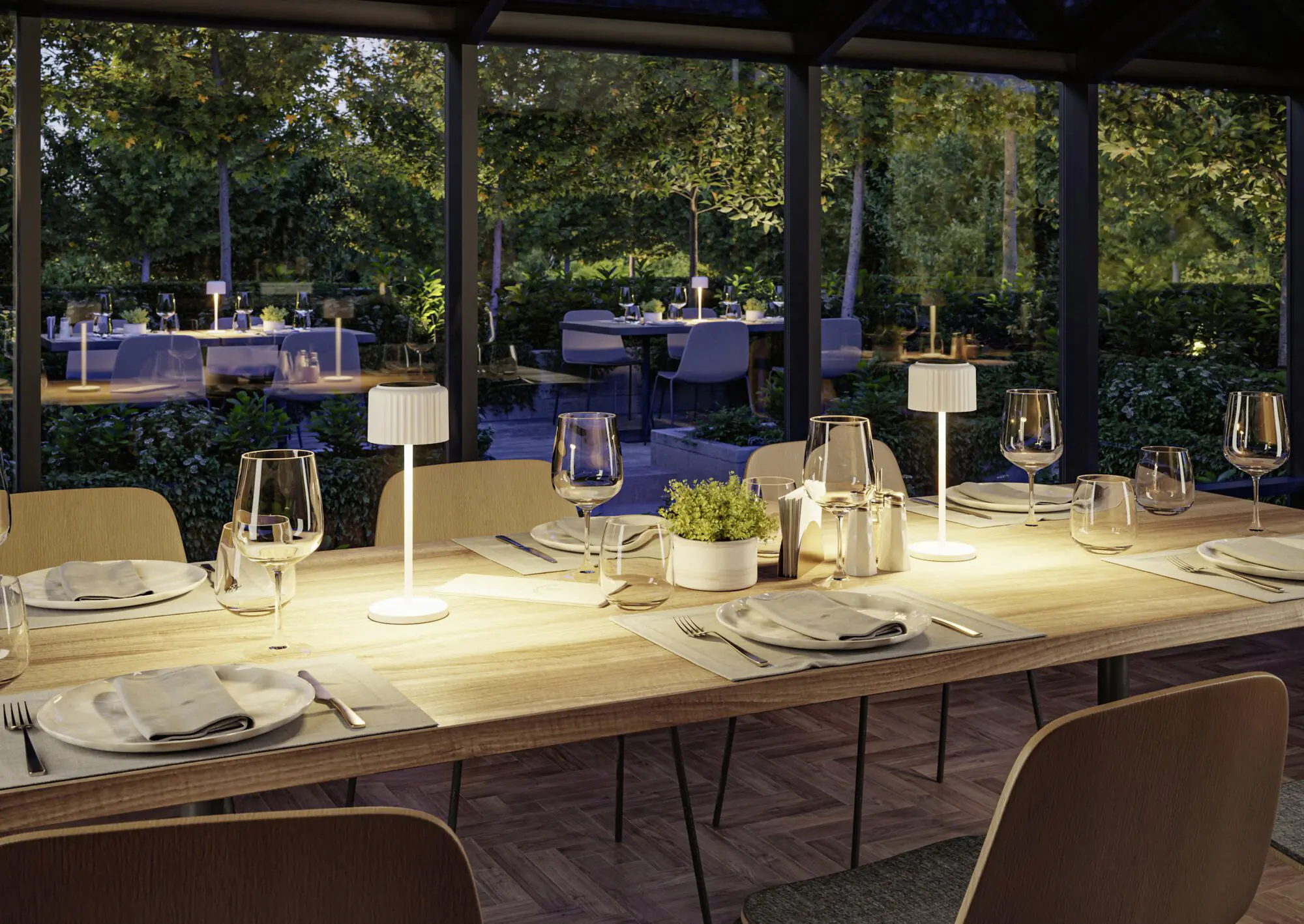 Paulmann Solar-Akku-Tischleuchte Else weiß 30,5 cm warmweiß 