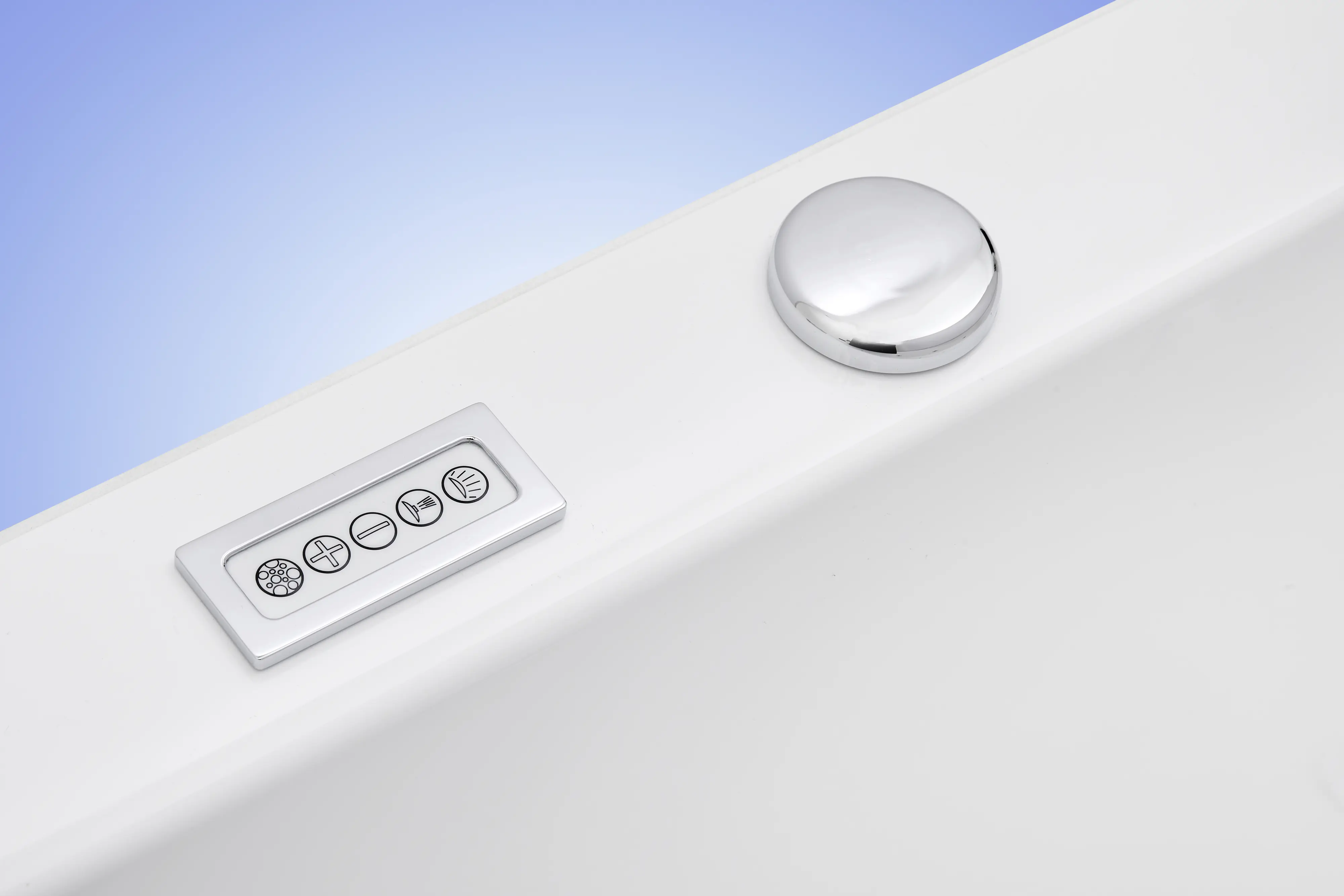 Ottofond Whirlpool-Komplettset Spirit mit Ab-/Überlaufgarnitur 180 x 80 cm, weiß, Modell A