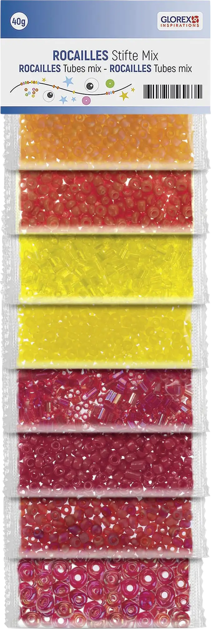 Glorex Rocailles/Stifte orange mix