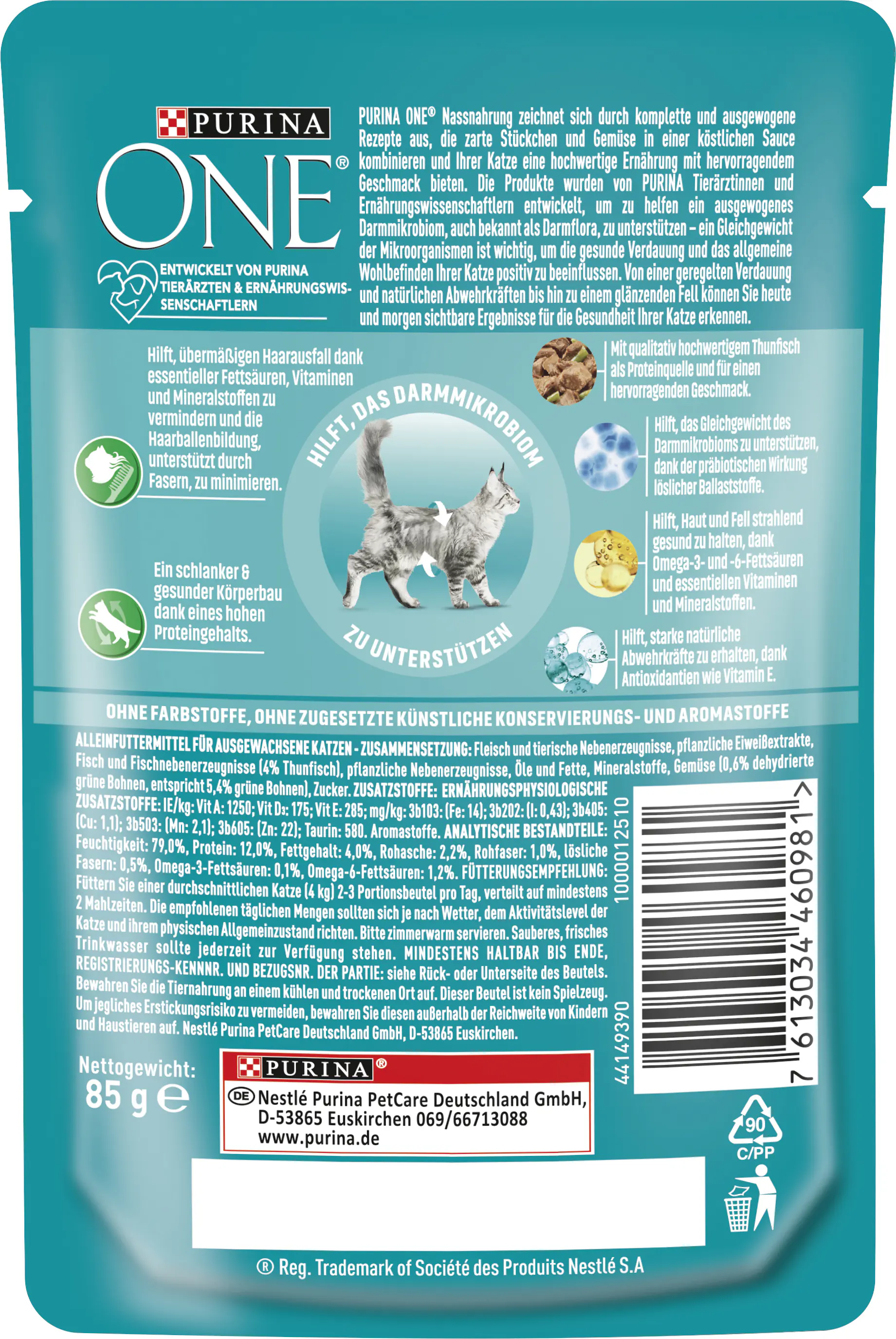 Purina ONE Indoor Thunf. Katzennassfutter 85 g