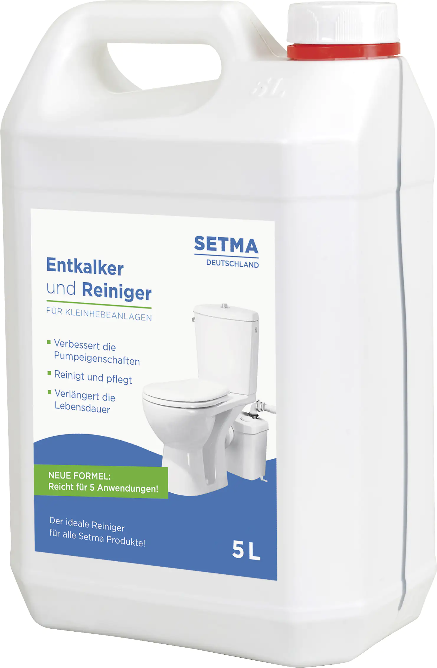 Setma Spezialreiniger und Entkalker für WC-Kleinhebeanlagen 5l Setma Spezialreiniger und Entkalker für WC-Kleinhebeanlagen 5l
