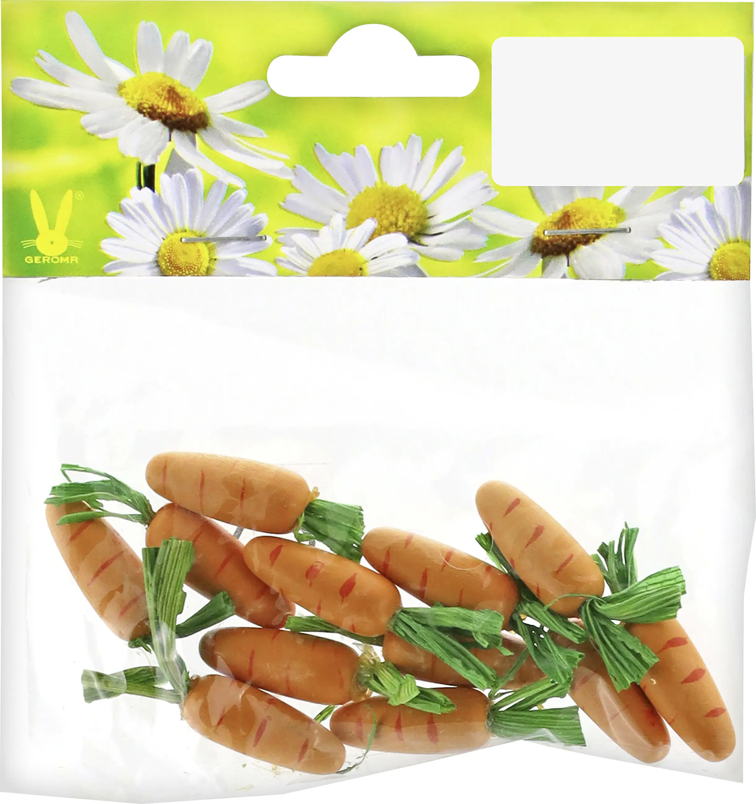 Deko Möhren Ostern Holz 4 x 1,5 cm orange grün 12 Stück