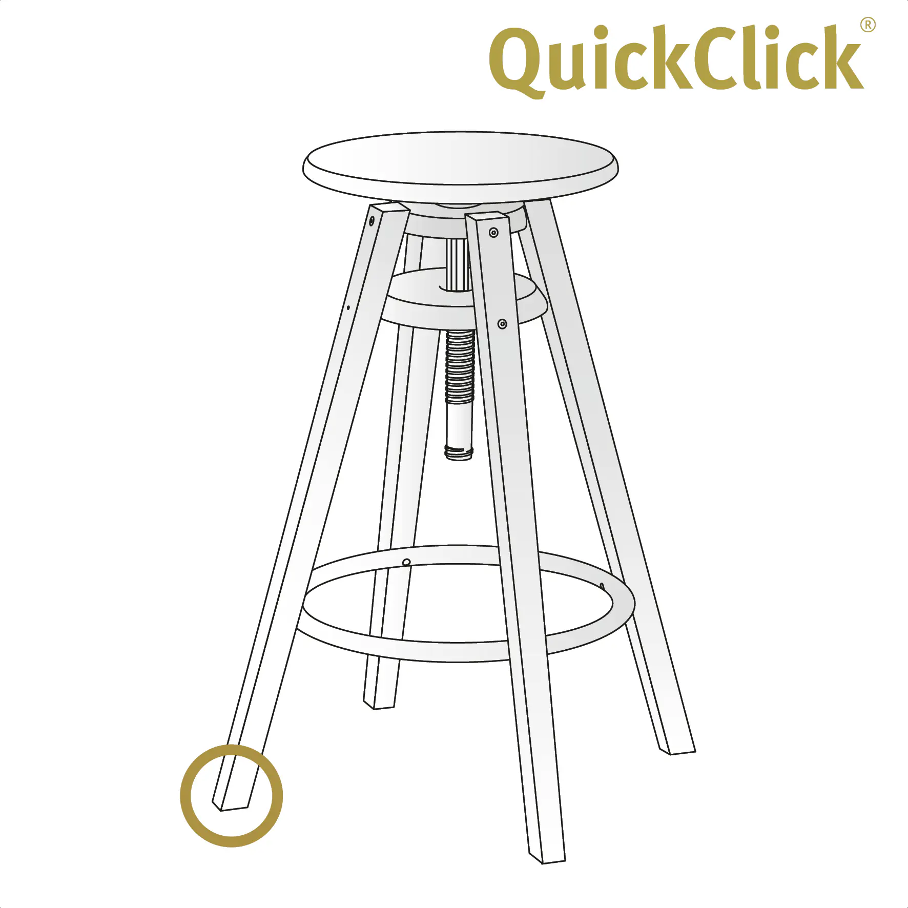Wagner Möbelgleiter zum Anschrauben Ultrasoft grau schwarz Ø 25 mm - 4 Stück 
