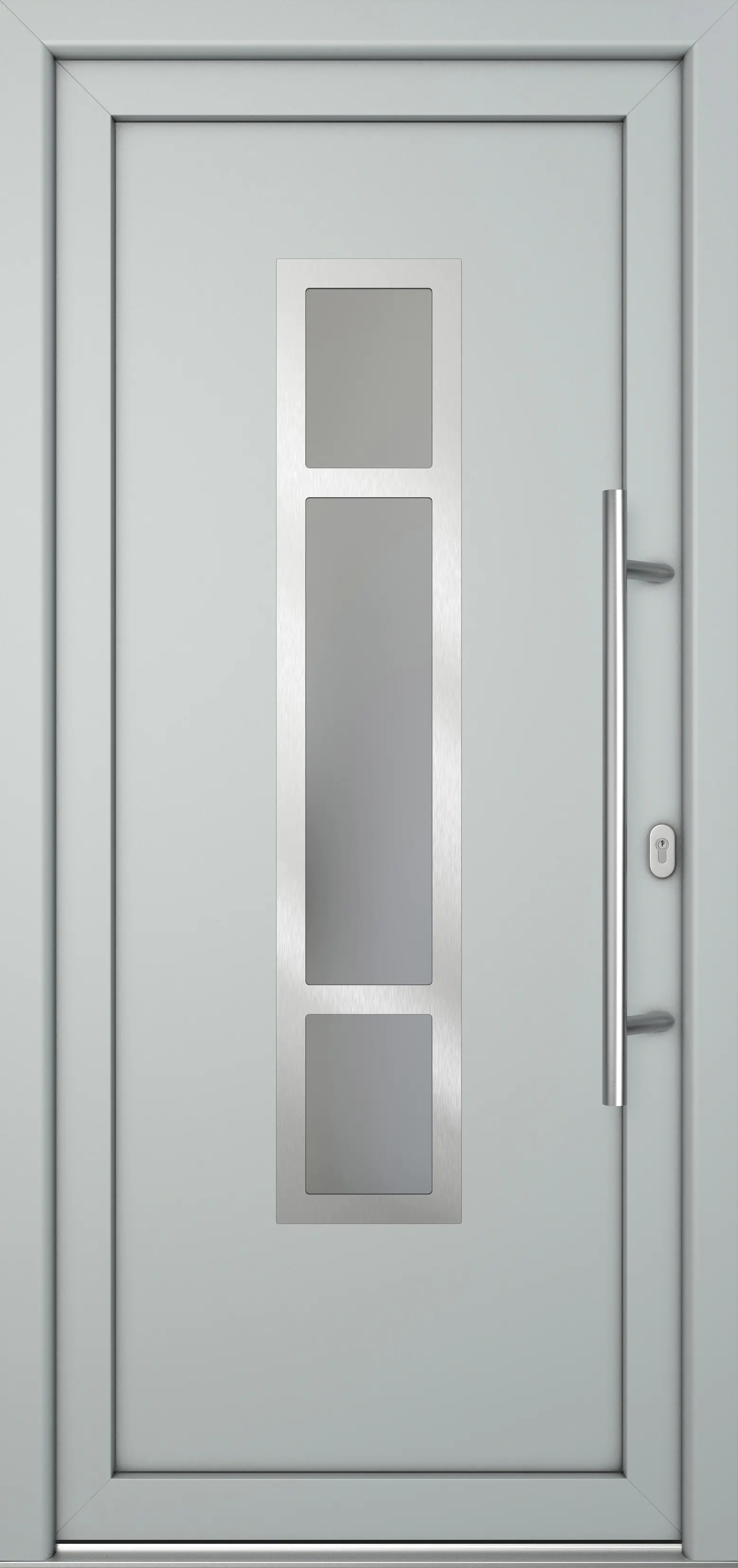 Meeth Haustür Signum Pro PVC Modell 87 98 x 200 cm DIN Rechts weiß/lichtgrau Meeth Haustür Signum Pro PVC Modell 87 98 x 200 cm DIN Rechts weiß/lichtgrau