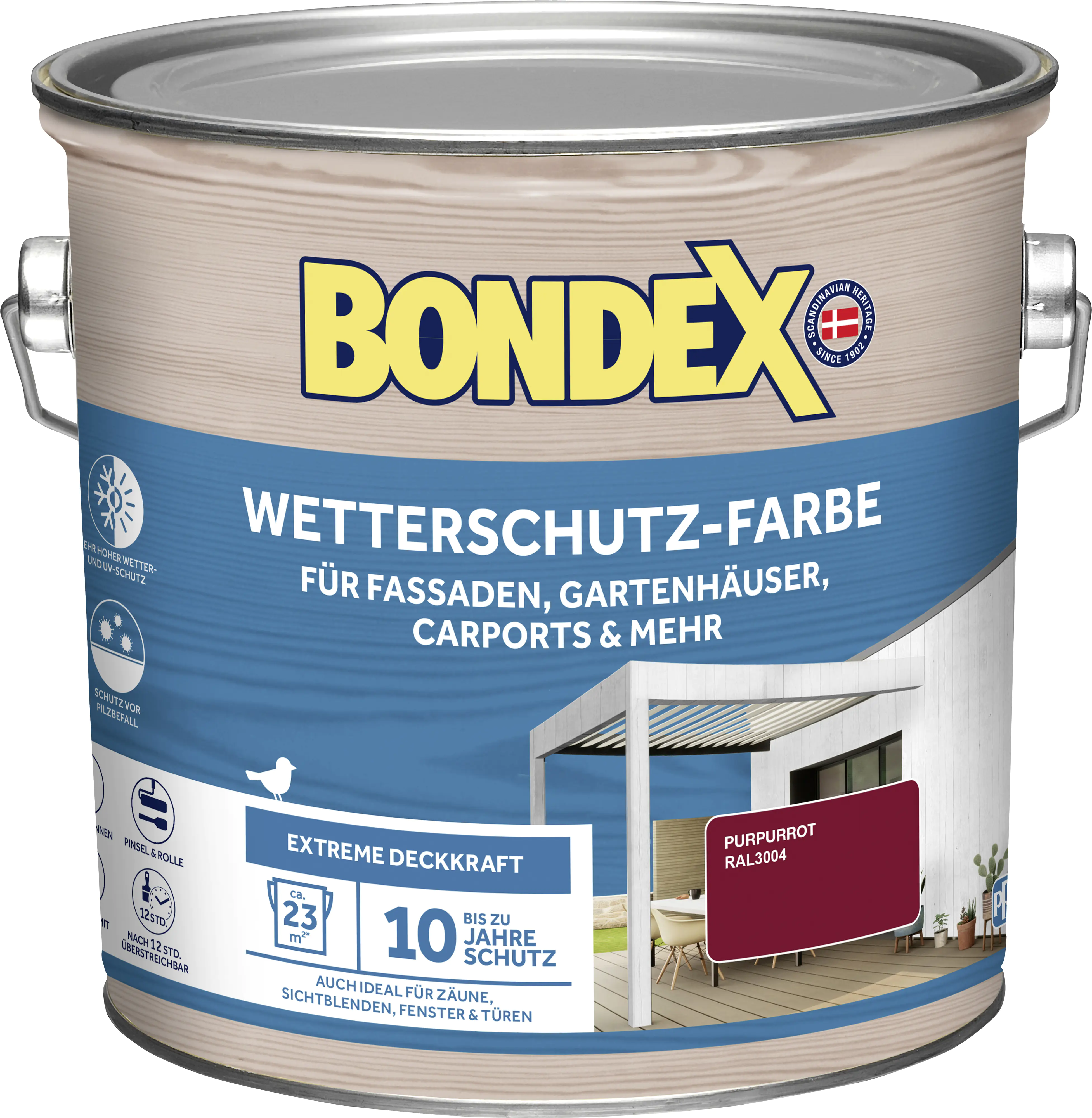 Bondex Wetterschutzfarbe 2,5 L purpurrot Bondex Wetterschutzfarbe 2,5 L purpurrot