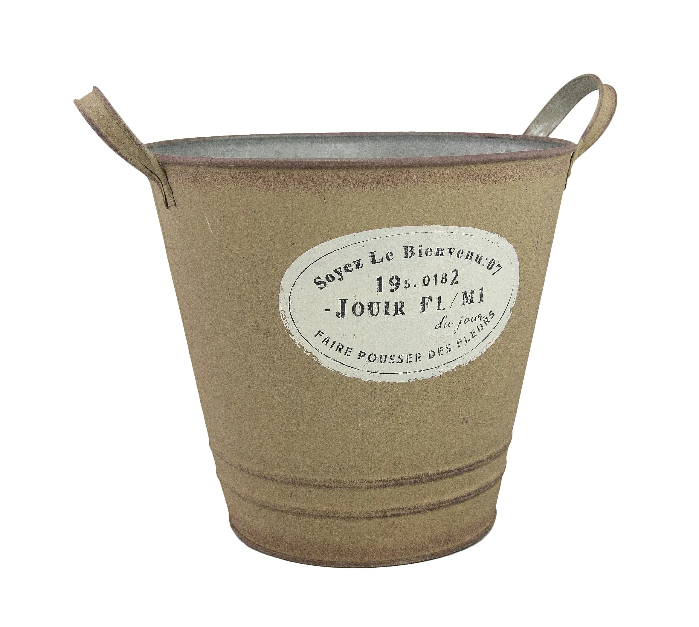 Riffelmacher Blumentopf Antique mit Henkel Ø 20 x 18 cm creme