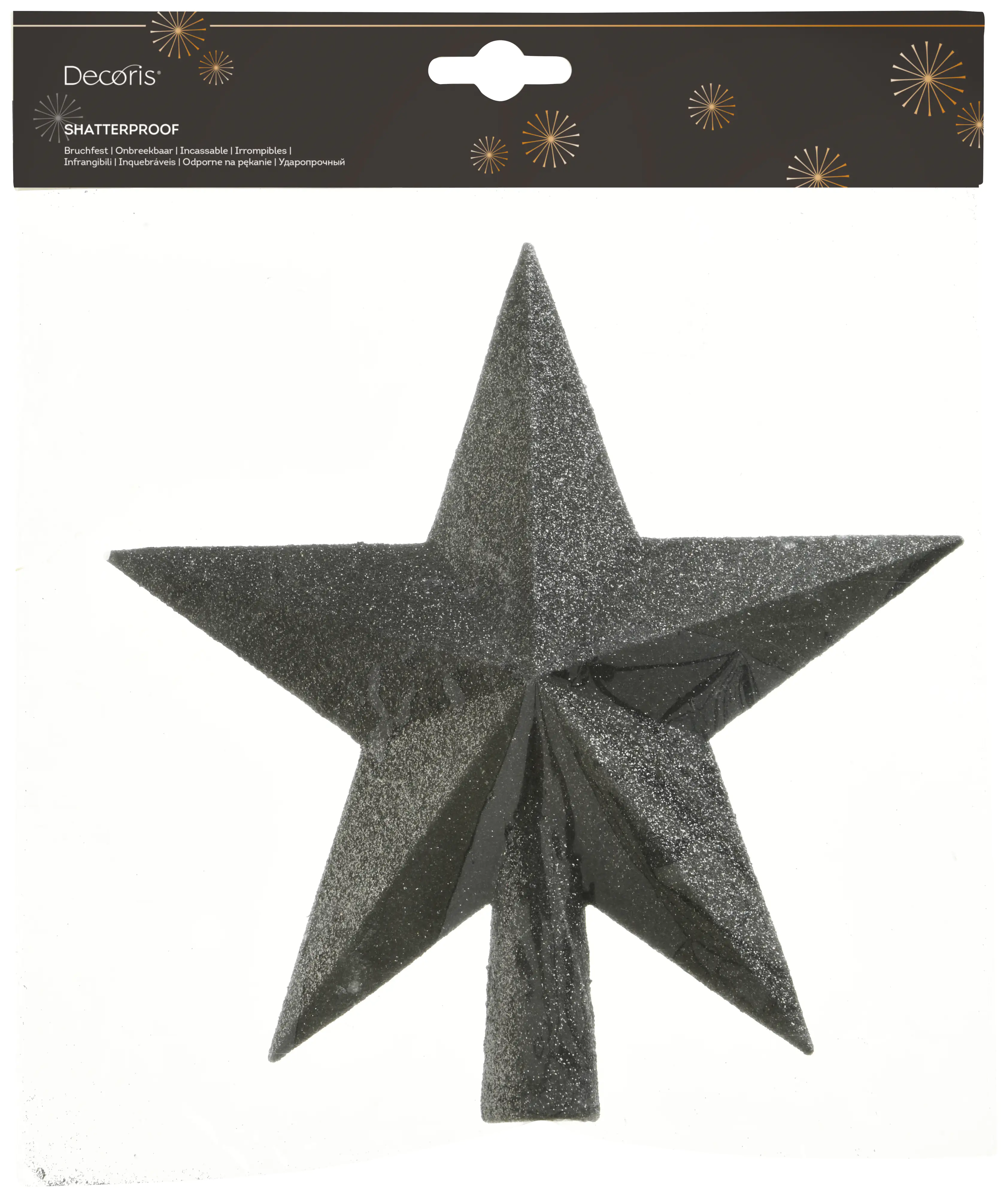 Kaemingk Tannenbaumspitze schwarz bruchfest, langlebig 19 cm