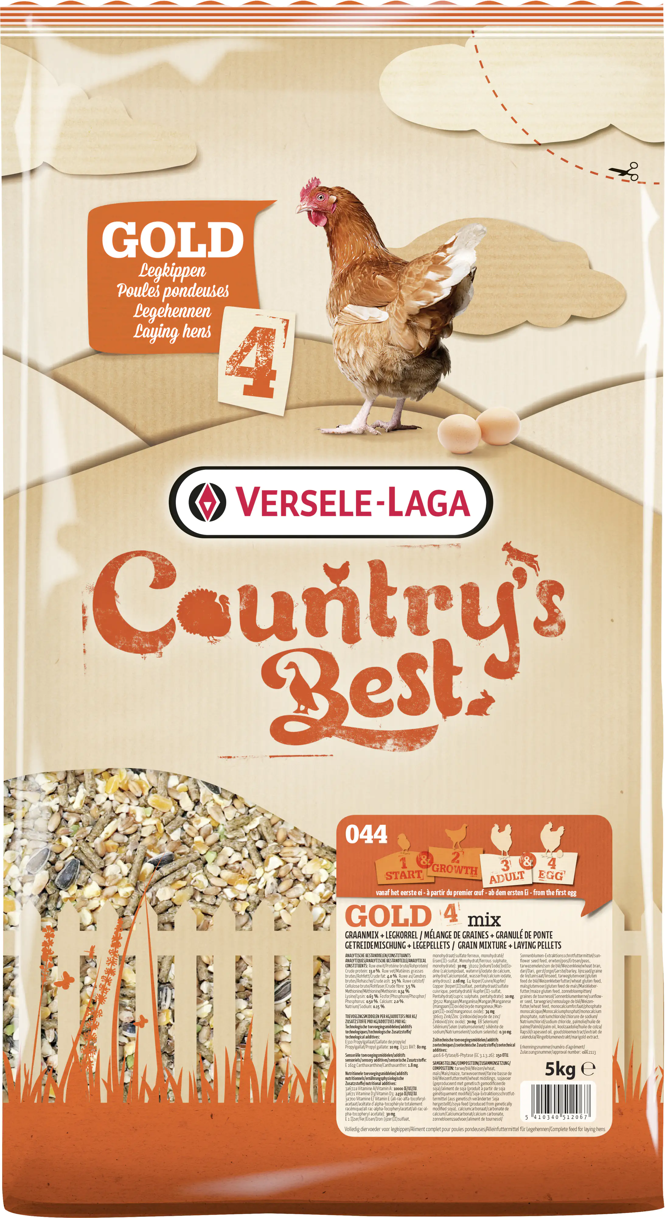 Country's Best Gold 4 Mix Legepellets 5 kg