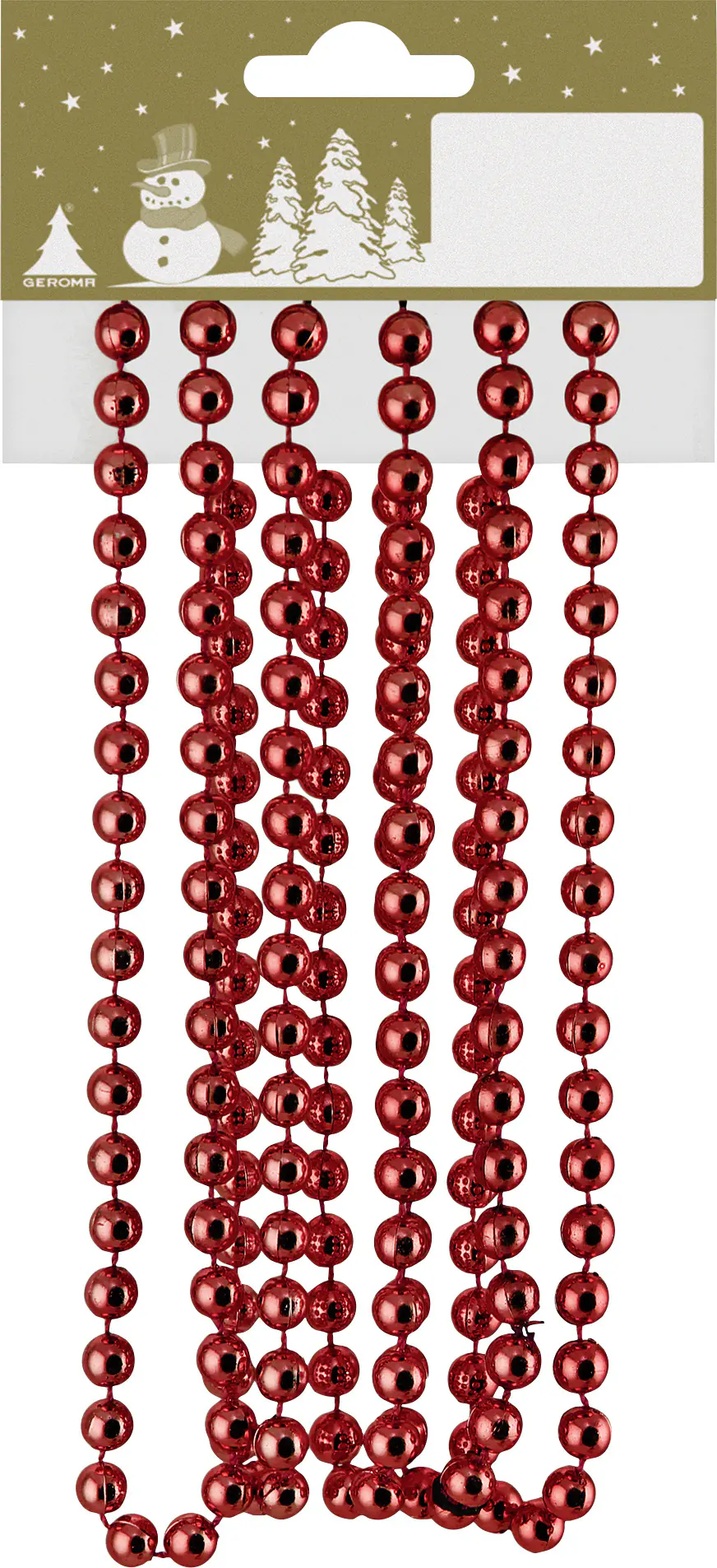 Perlenkette aus Kunststoff 180 cm rot