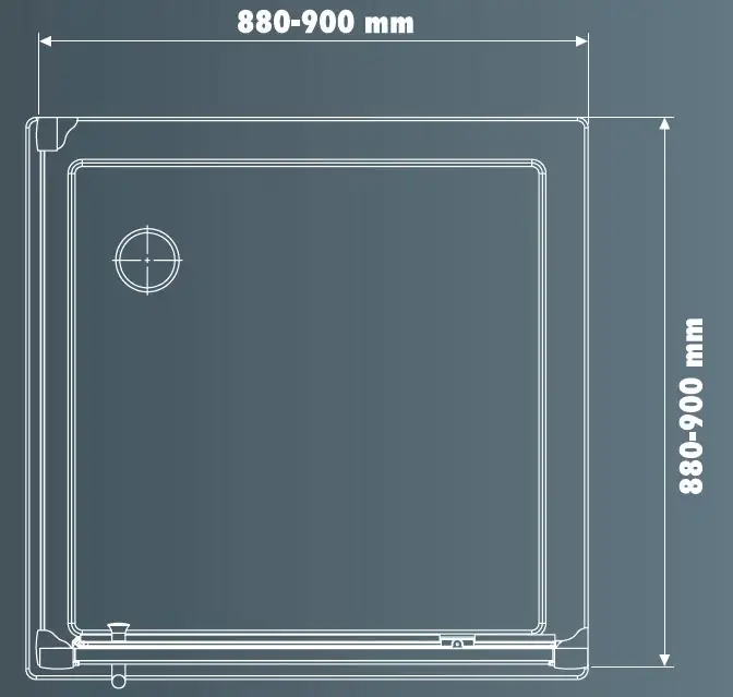Primaster Pivot-Duschtür mit Seitenwand Easy-6 90 x 90 cm Klarglas Primaster Pivot-Duschtür mit Seitenwand Easy-6 90 x 90 cm Klarglas