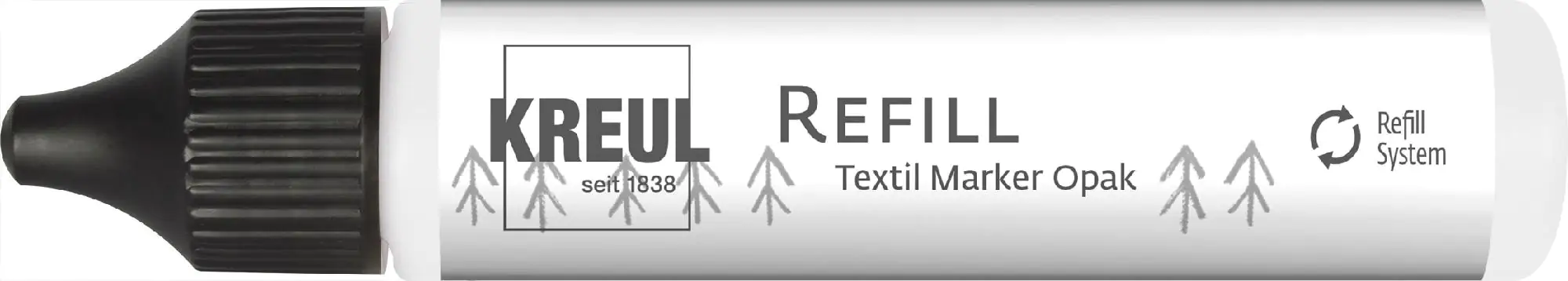 Kreul Textil Marker Opak Refill weiß 25 ml