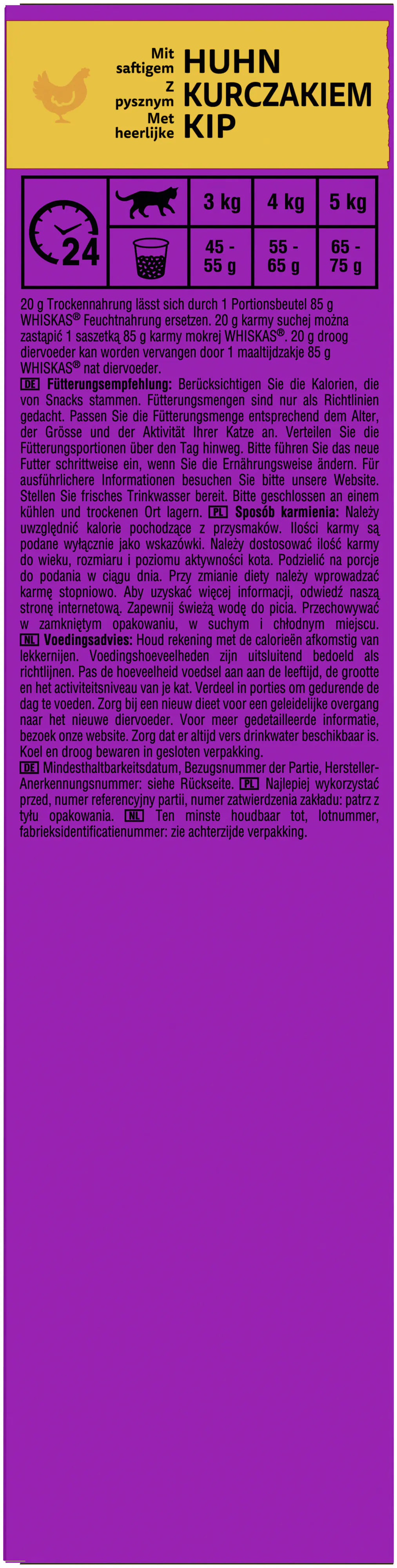 Whiskas Trockenfutter 1+ mit Huhn 800 g