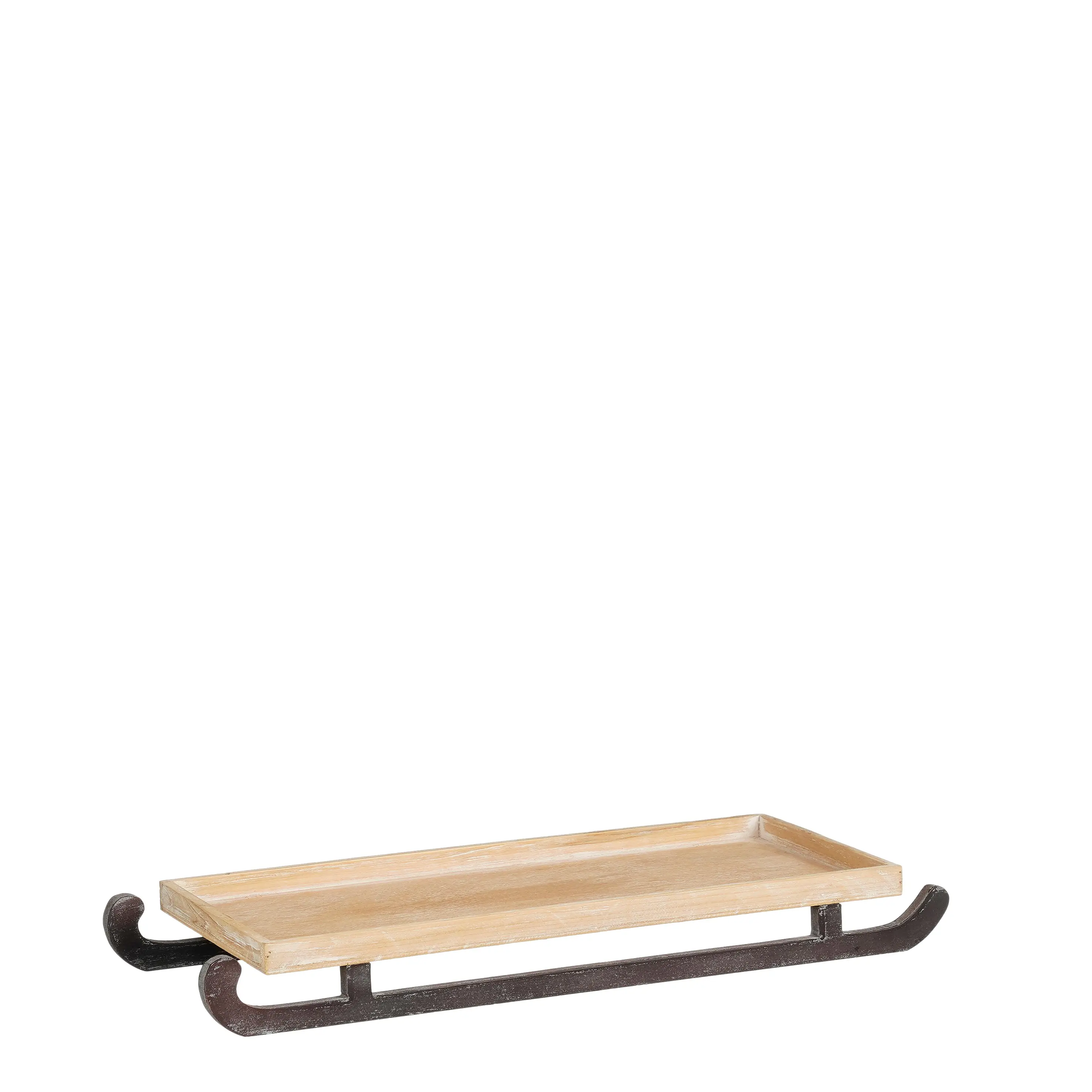 Mica Decorations Tablett in Schlittenform 62 x 25 cm natur/braun 