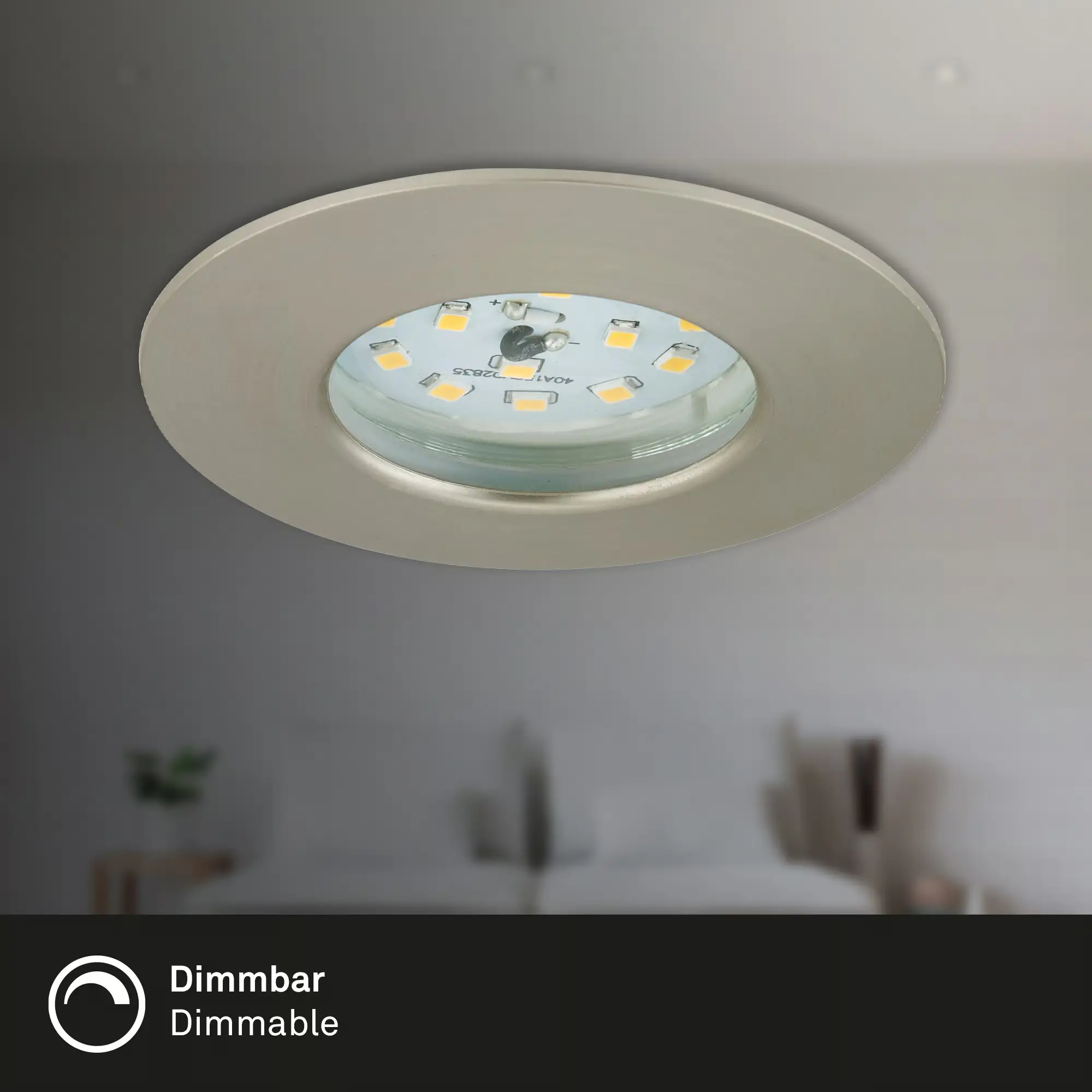 Briloner 3er Set LED Einbauleuchten Attach nickel-matt Ø 7,5 cm Briloner 3er Set LED Einbauleuchten Attach nickel-matt Ø 7,5 cm