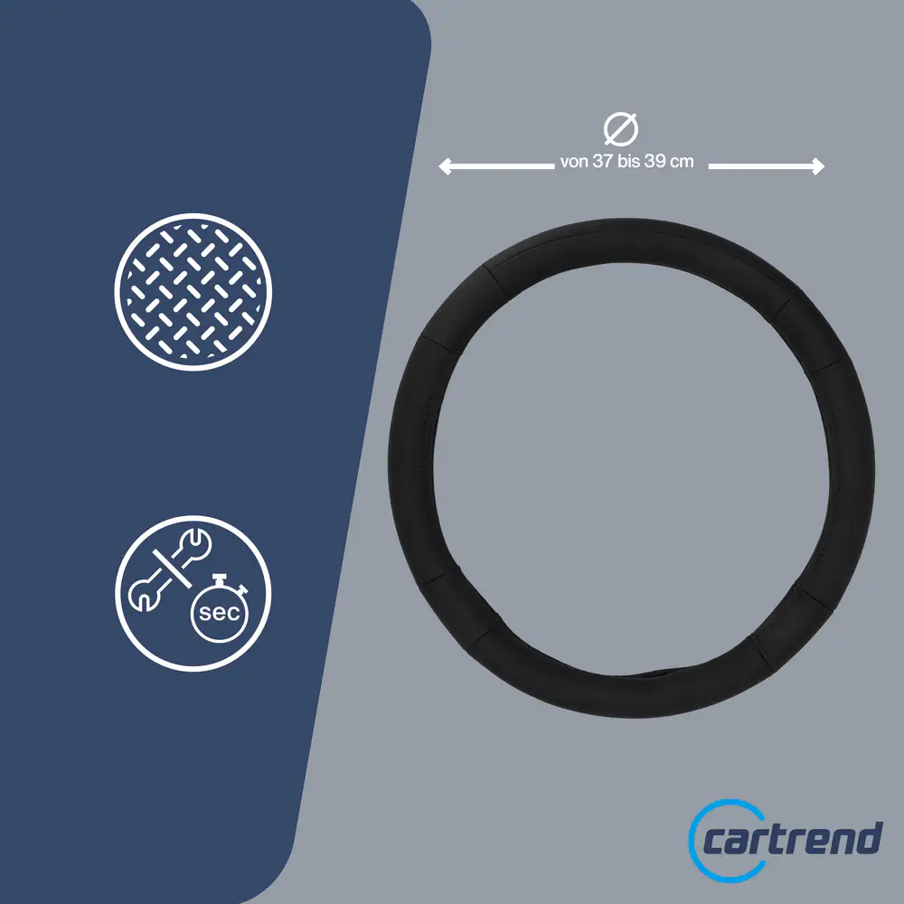 Cartrend Lenkradhülle Echtleder schwarz Cartrend Lenkradhülle Echtleder schwarz