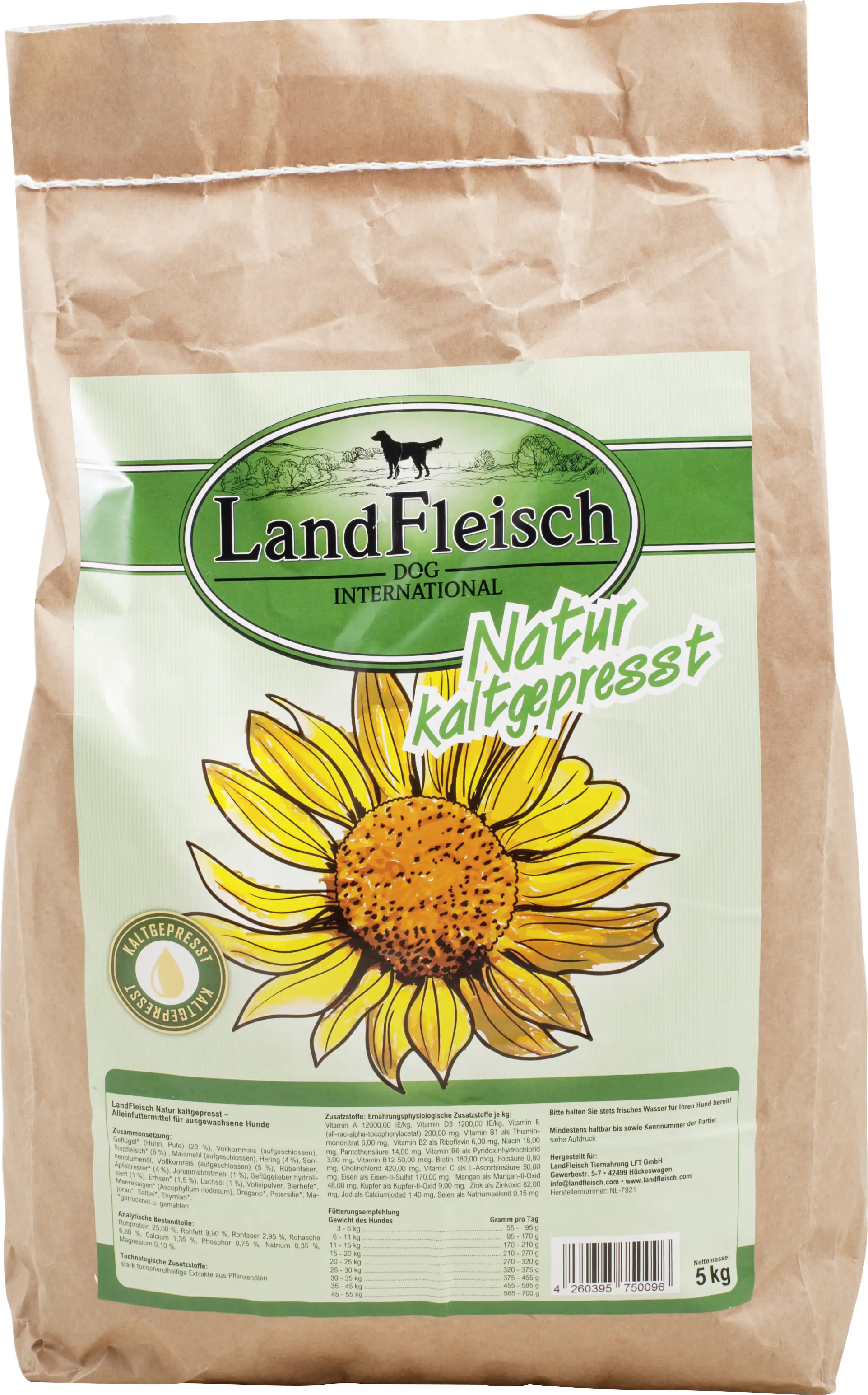 Landfleisch Natur kaltgepresst 5 kg