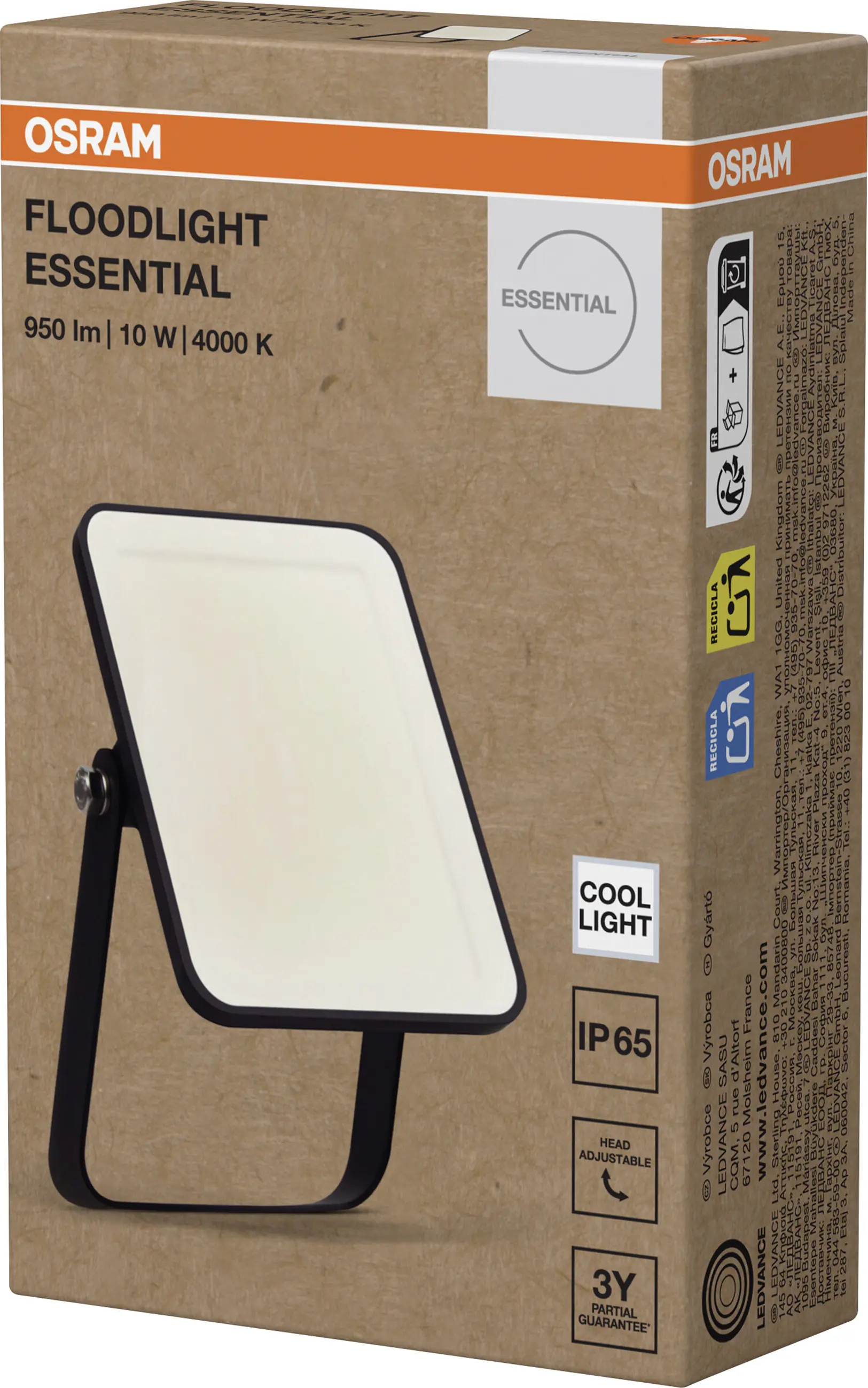 Osram LED-Außenleuchte Floodlight Essential 13,2 cm neutralweiß schwarz