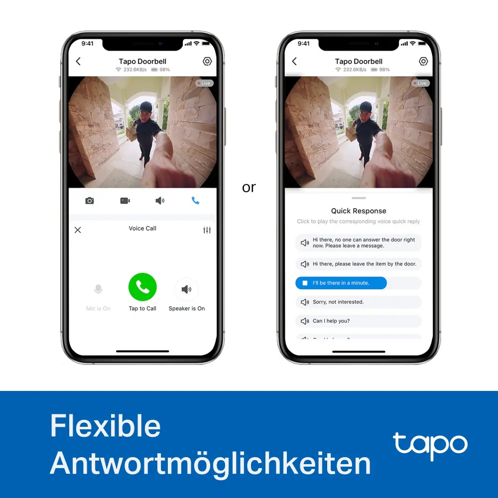 TP-Link Türklingelkamera Tapo D235 Smart Video schwarz TP-Link Türklingelkamera Tapo D235 Smart Video schwarz