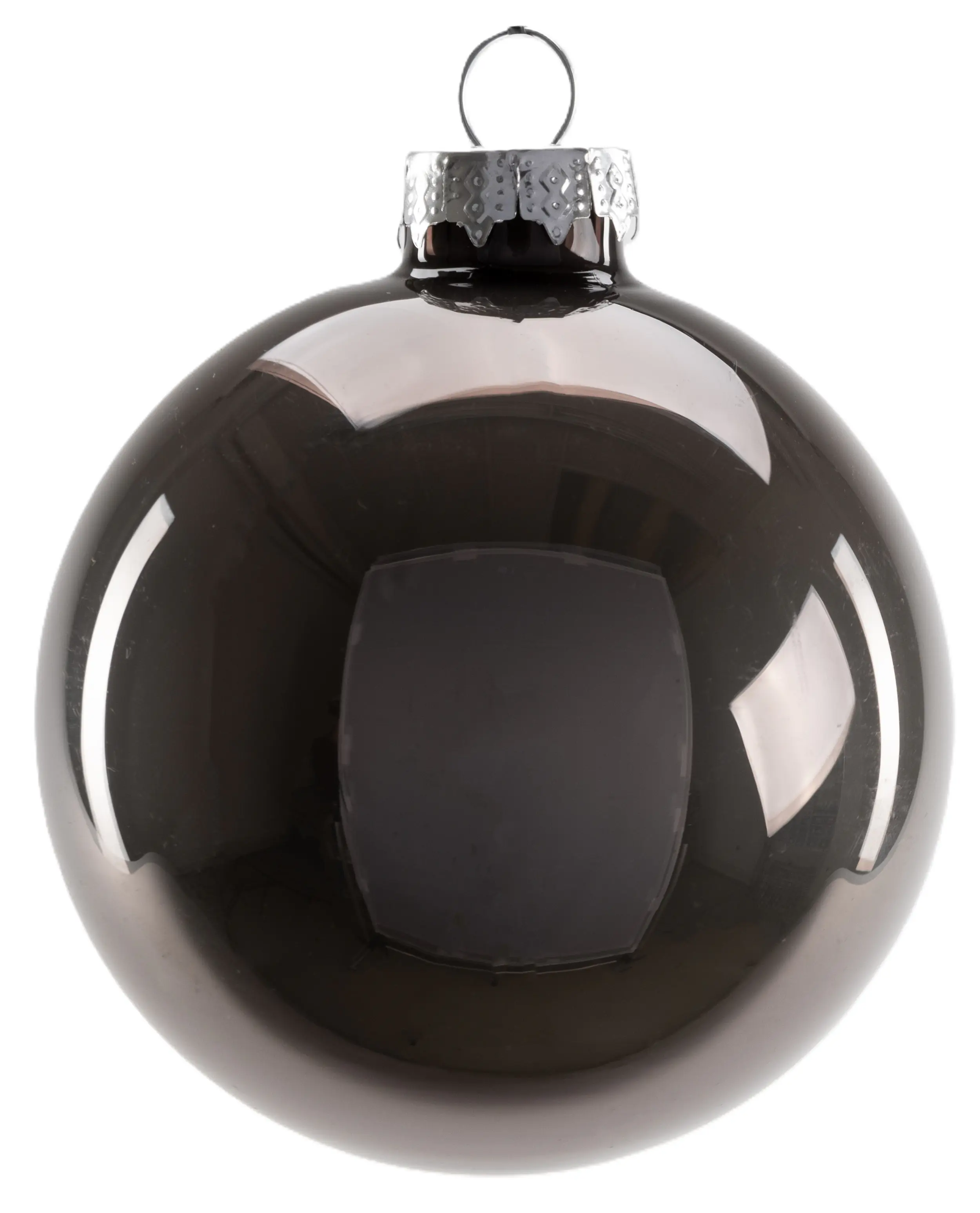 TrendLine Weihnachtskugeln aus Glas Ø 8 cm warmgrau 6 Stück