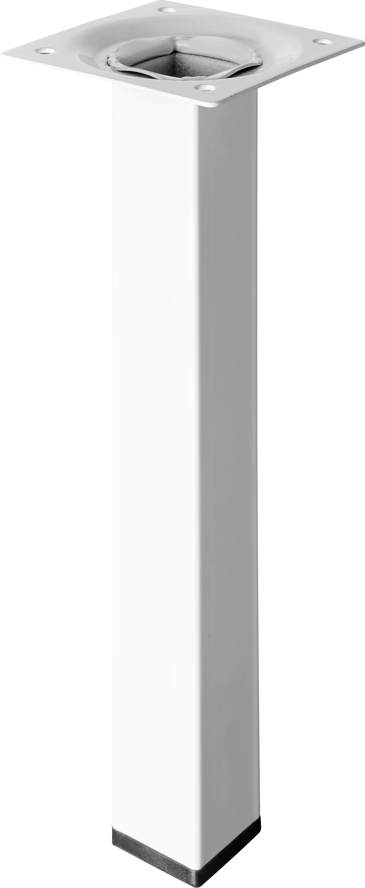 Hettich Tischbein 20 x 2,5 x 2,5 cm Stahl weiß - 1 Stück