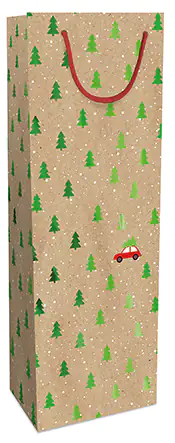 4014995385901 Braun & Company Geschenktragetasche Little red car natur 12 x 37 x 8 cm