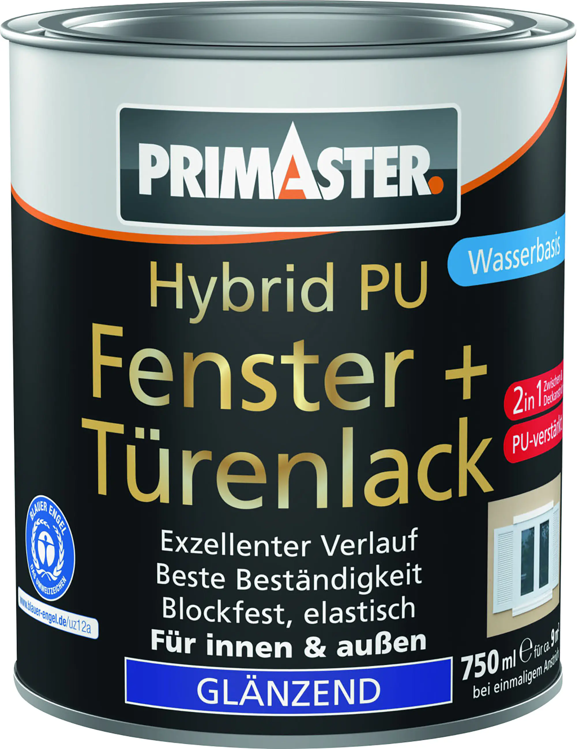 Primaster Hybrid PU-Fenster + Türenlack 750 ml weiß glänzend