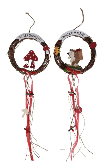 TrendLine Deko Herbstkranz Ø 17 cm braun rot