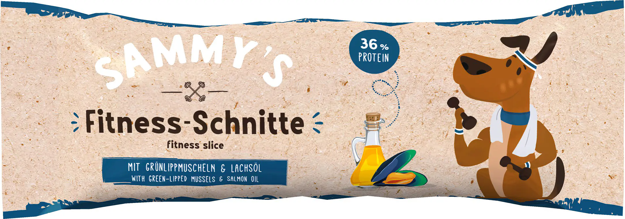 Sammys Fitness Schnitte 25 g mit Grünlippmuscheln und Lachsöl