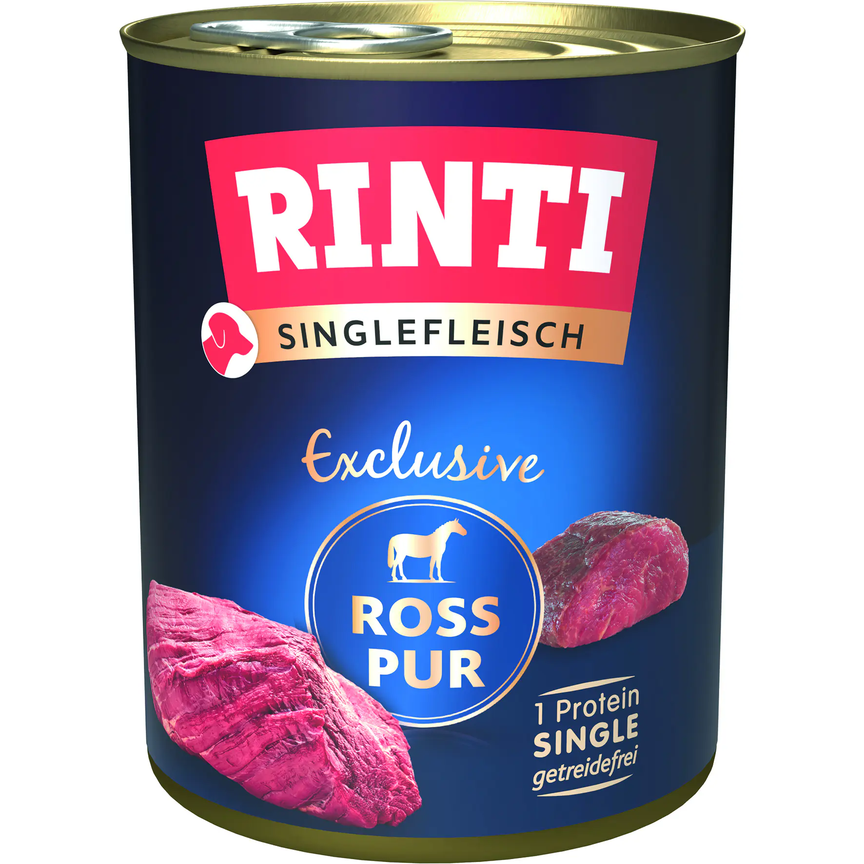 Rinti Singlefleisch Exclusive Hundenassfutter Adult getreidefrei 800 g Ross