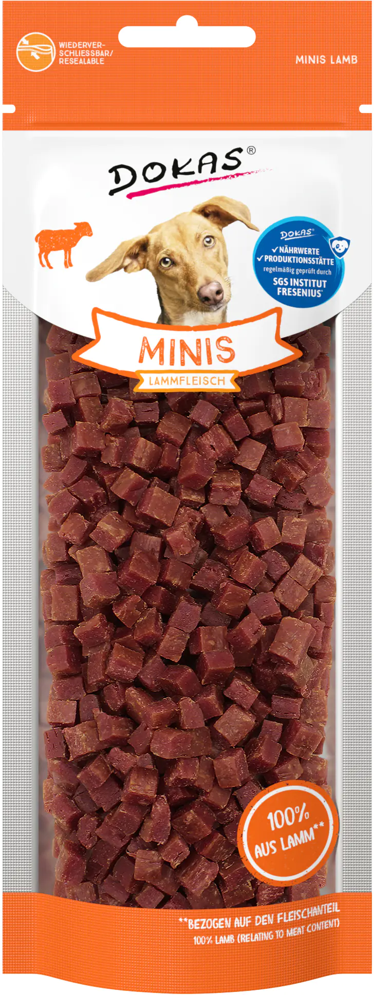Dokas Minis Lammfleisch 70 g (Hund)