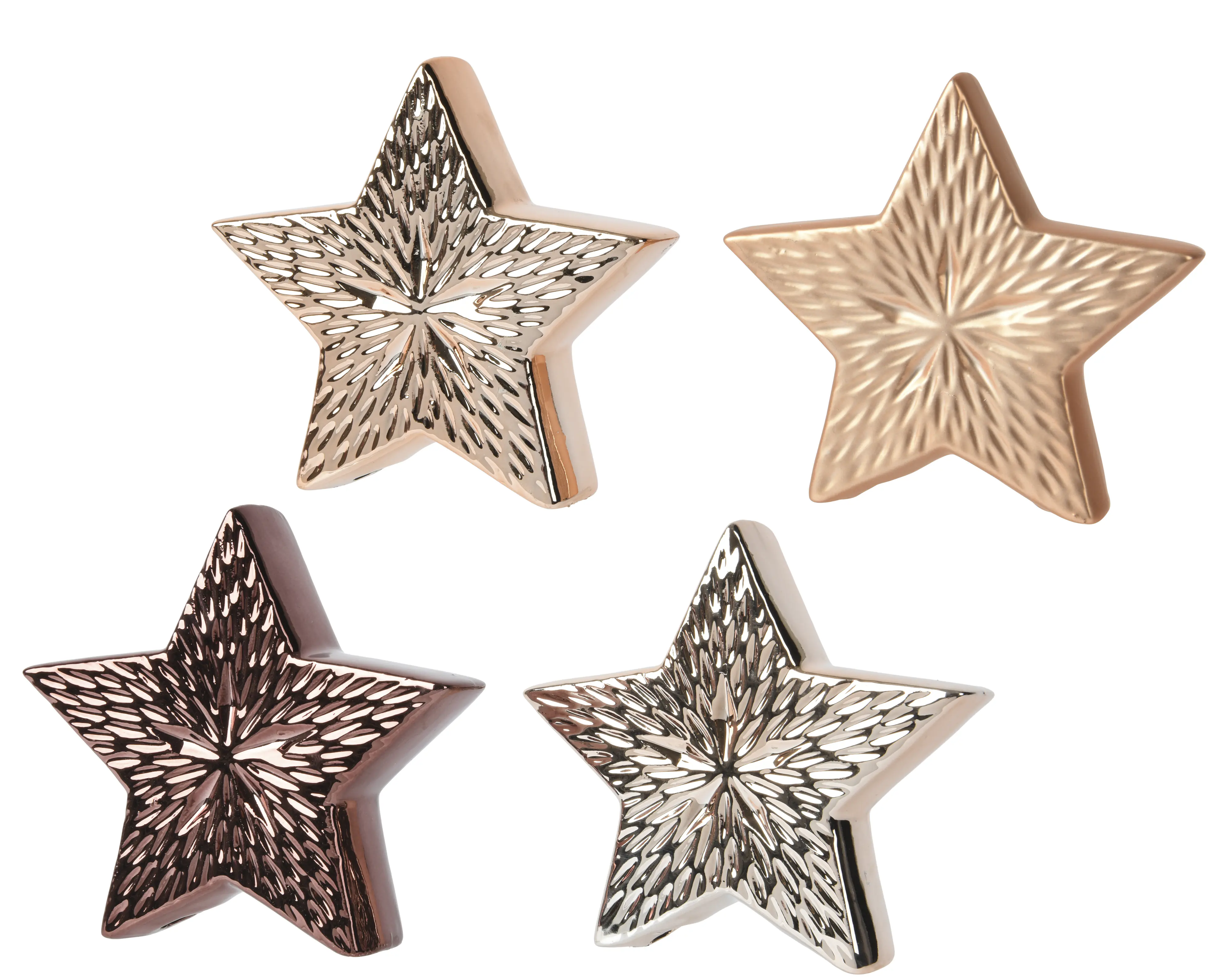 Dekostern Porzellan 15 x 16 cm 4-fach sortiert