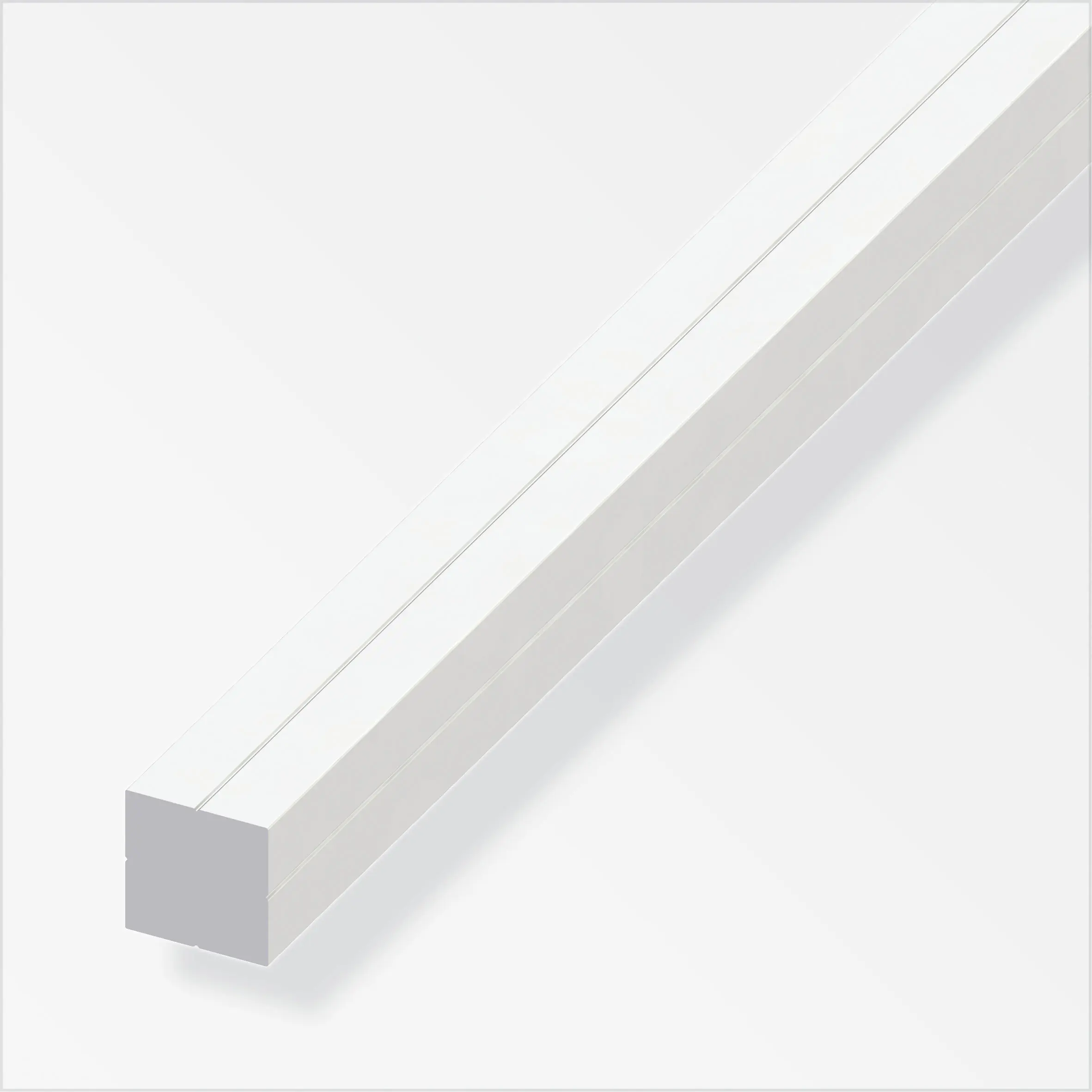alfer Quadratstange 1 m, 7.5 mm PVC (Kunststoff) glatt weiss