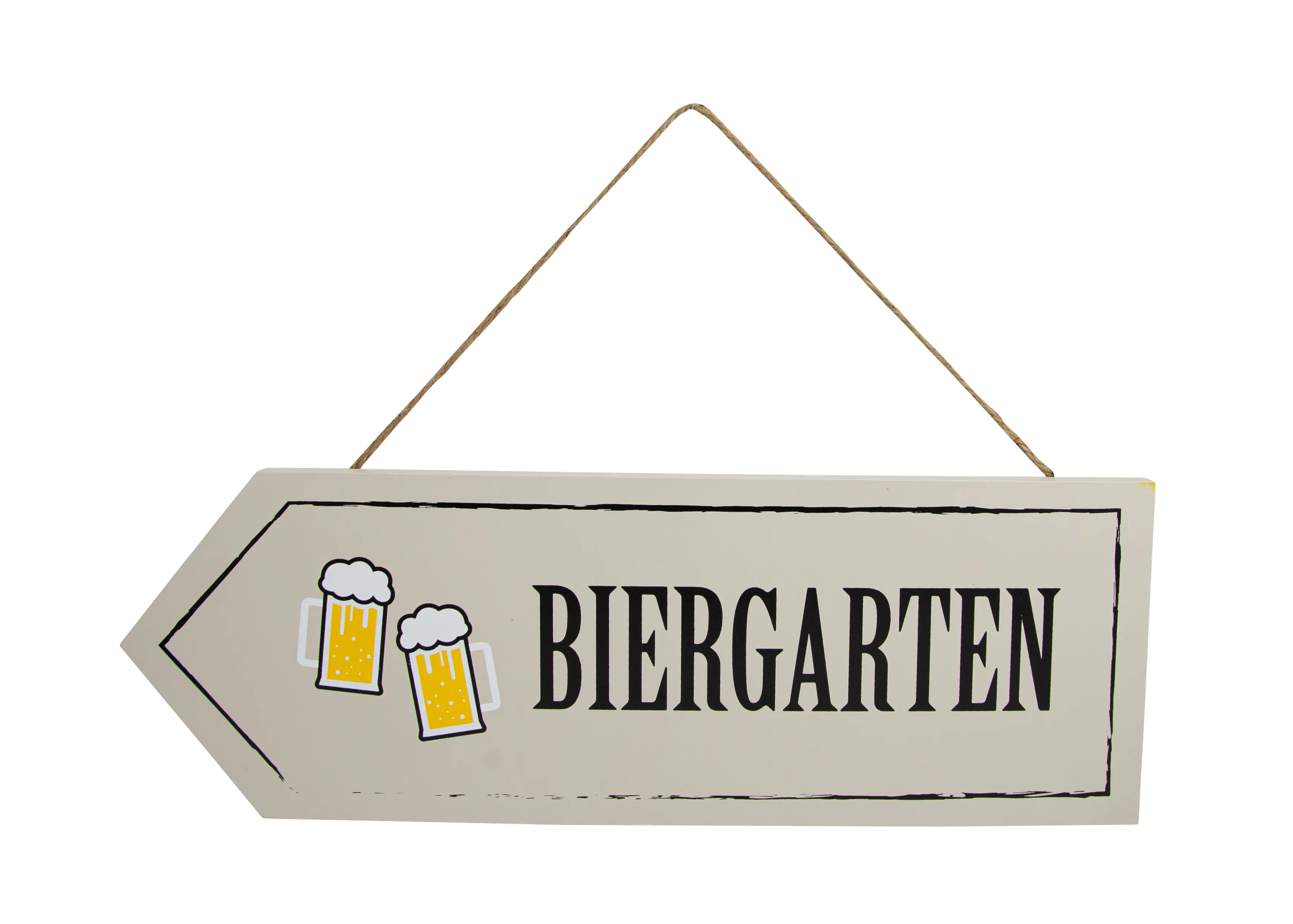 Riffelmacher Schild Biergarten zum Hängen 40 x 25 cm