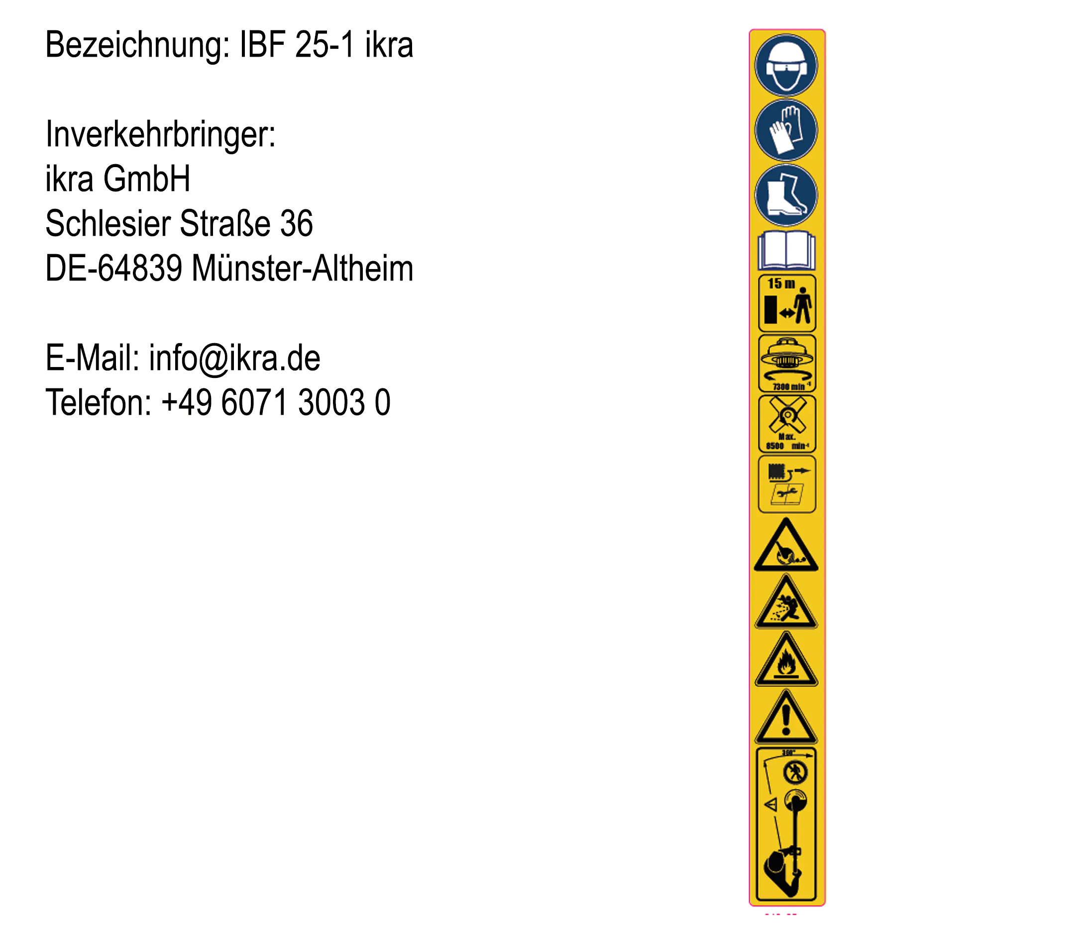 Ikra Benzin-Freischneider IBF 25-1 43 cm Schnittkreis Ikra Benzin-Freischneider IBF 25-1 43 cm Schnittkreis